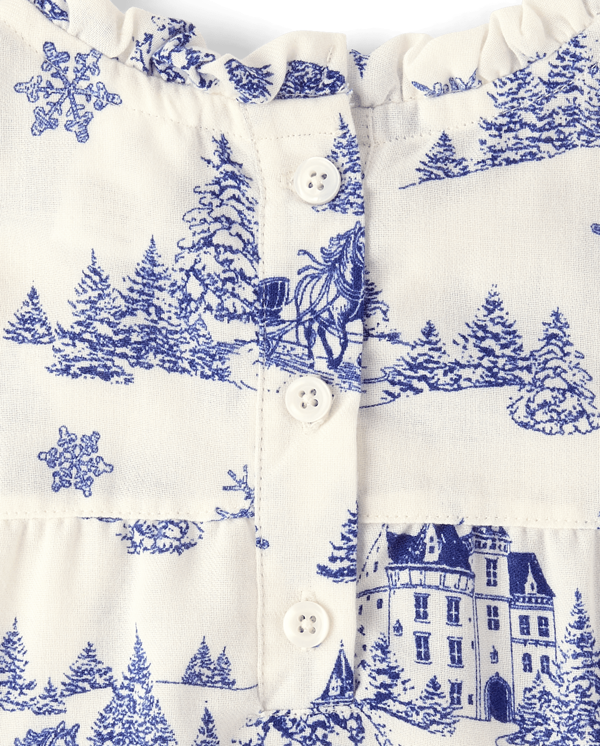 Сорочка Toile для девочек, фланель — Gymboree, цвет: Синий — фото 3