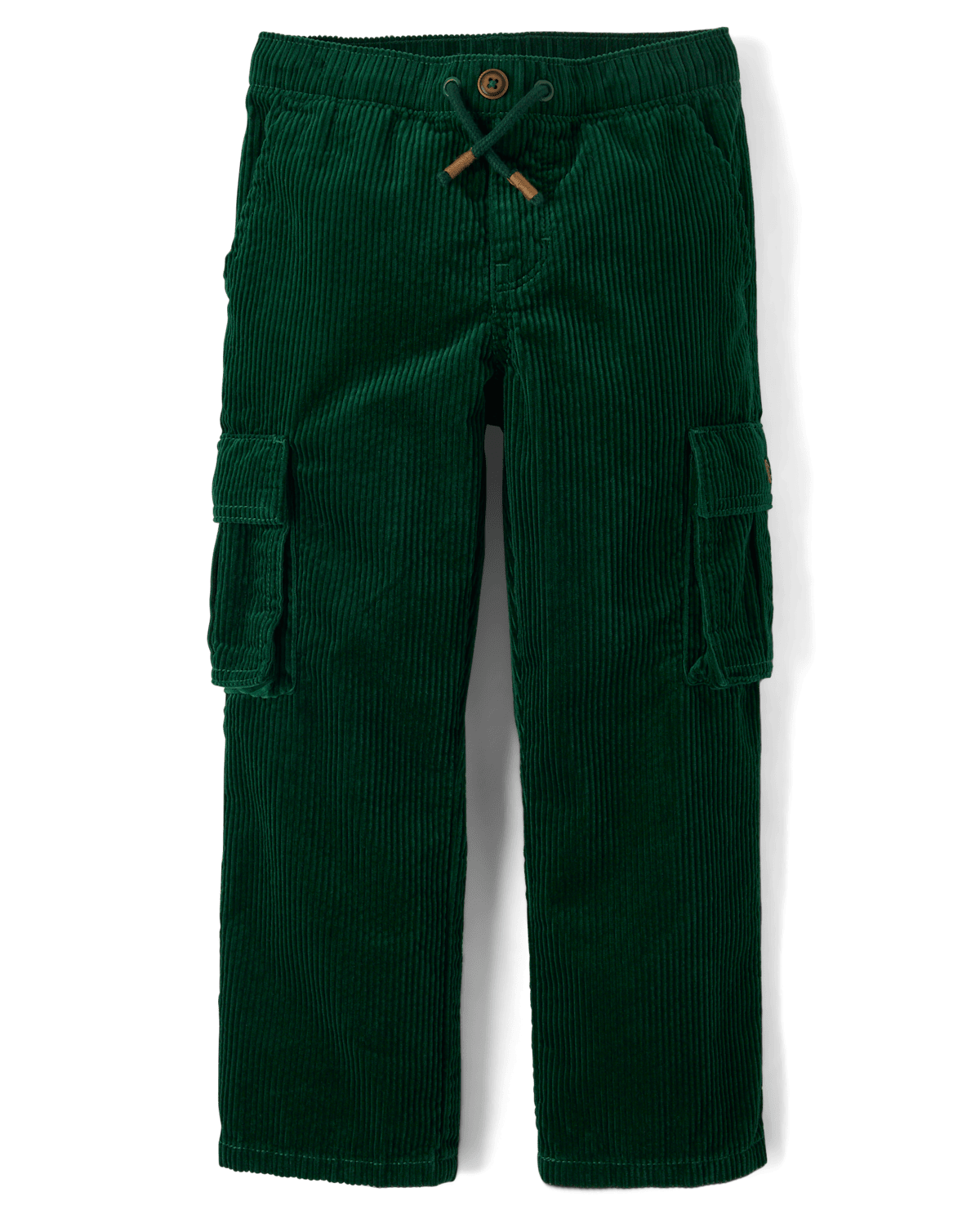Детские брюки Gymboree Kids Corduroy Pull On Relaxed Cargo Pants - Royal Christmas, цвет: Зелёный — фото 1