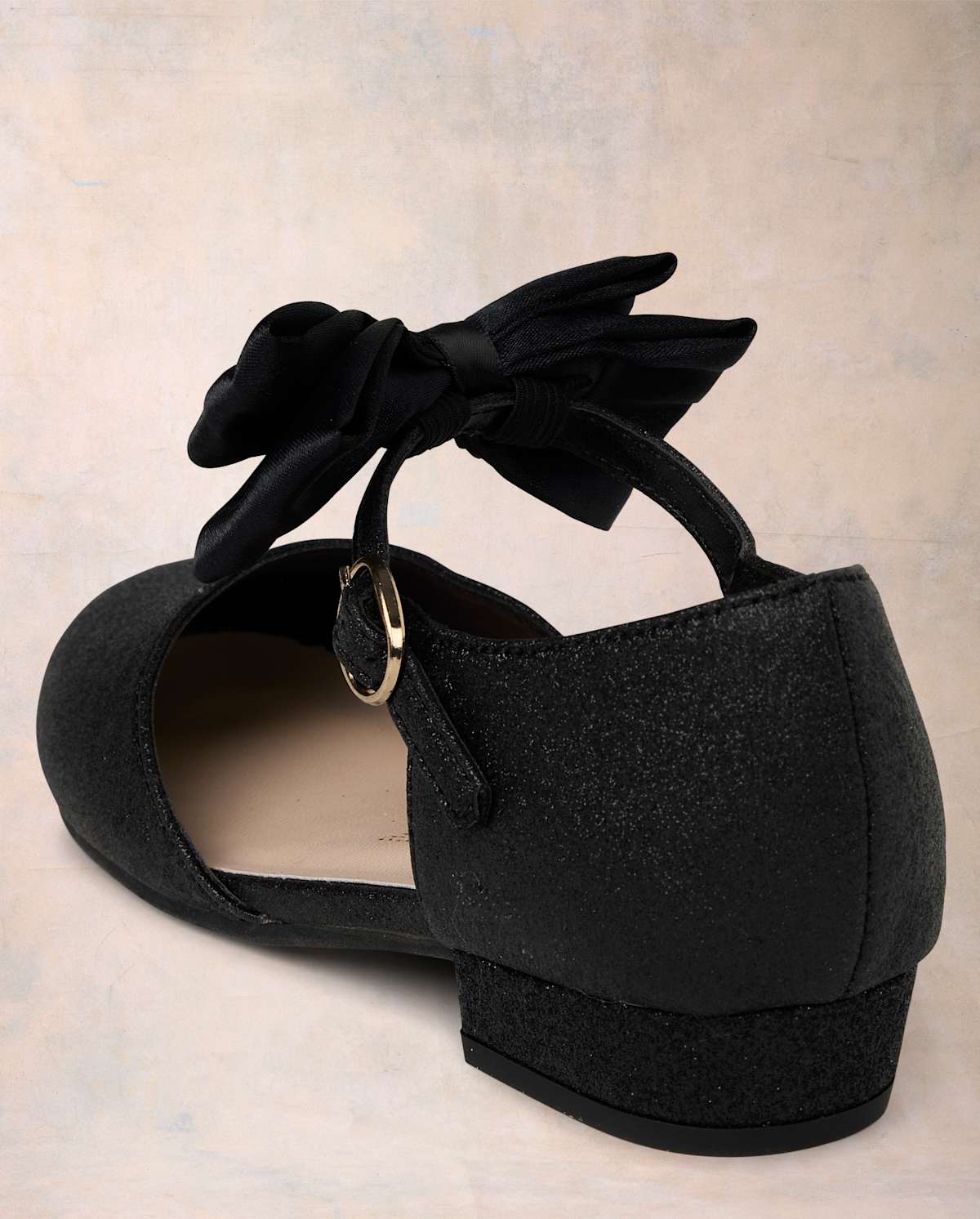 Туфли Gymboree Glitter Bow Block Heels - Marchesa Mini для девочек, цвет: Чёрный — фото 3