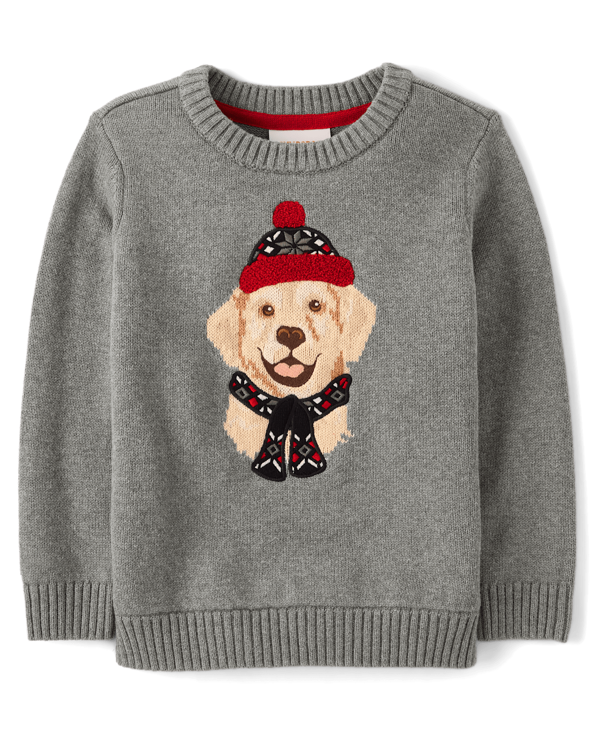 Свитер Gymboree Embroidered Dog - Aspen Lodge для мальчиков, цвет: Серый — фото 1