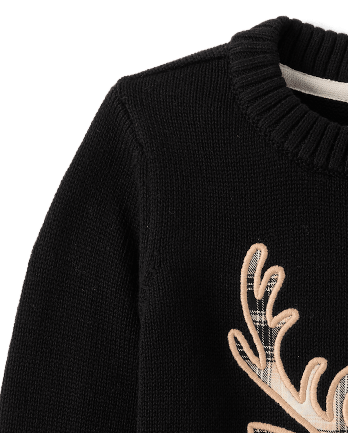 Свитер Gymboree Embroidered Plaid Reindeer - Tartan Remix для мальчиков, цвет: Чёрный — фото 3