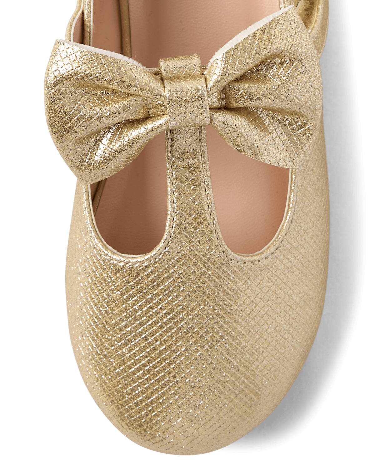 Балетки Gymboree Glitter Bow Ballet - Tartan Remix для девочек, цвет: Металлик — фото 4