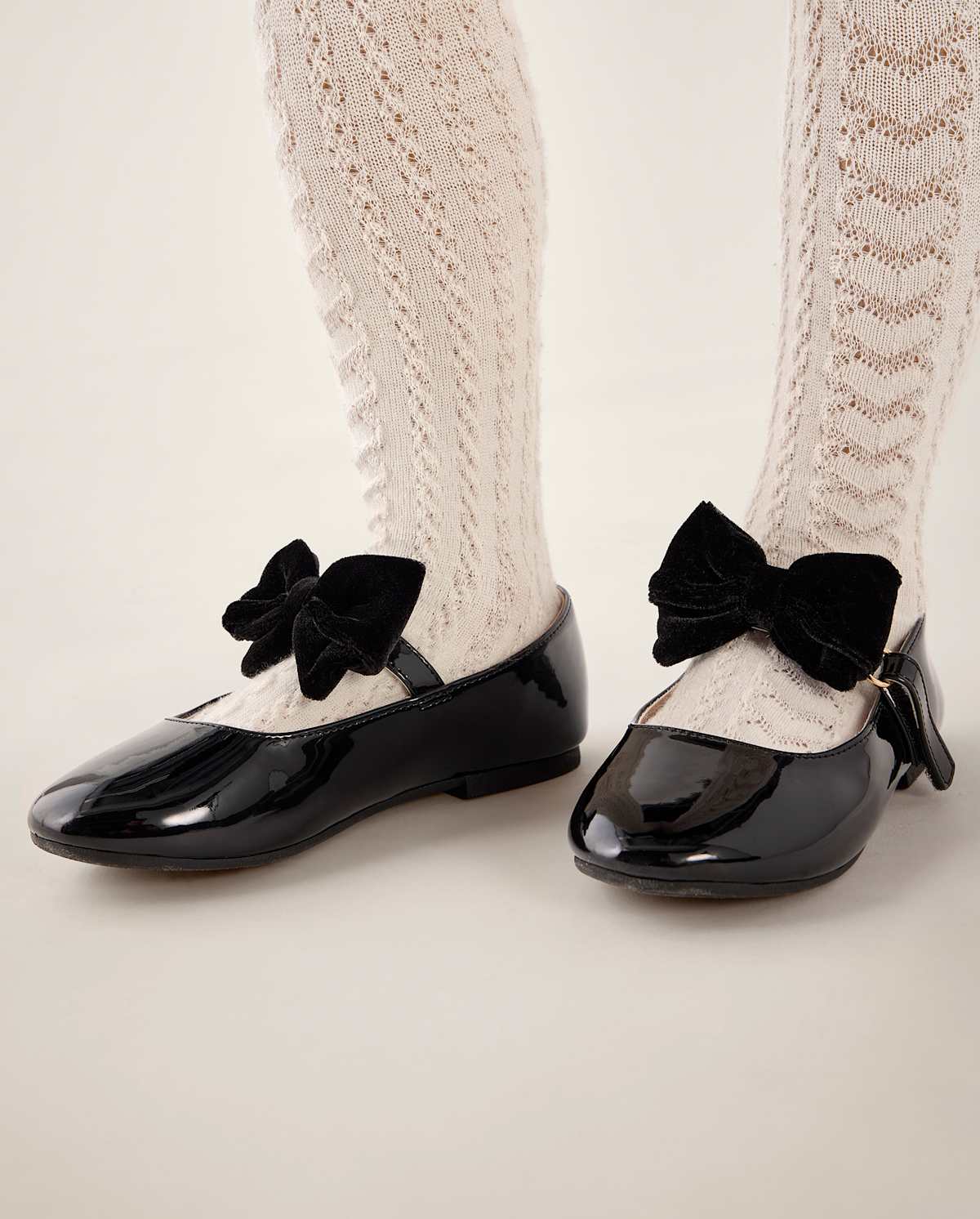 Балетки Gymboree Bow Ballet - Little Essentials для девочек, цвет: Чёрный — фото 1