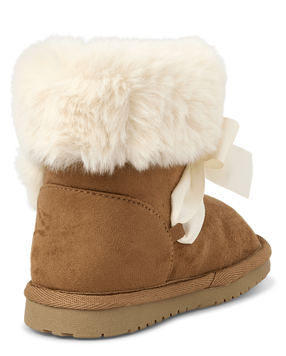 Ботинки Gymboree Bow Faux Fur Chalet - Little Essentials для девочек, цвет: Рыжевато-коричневый — фото 4