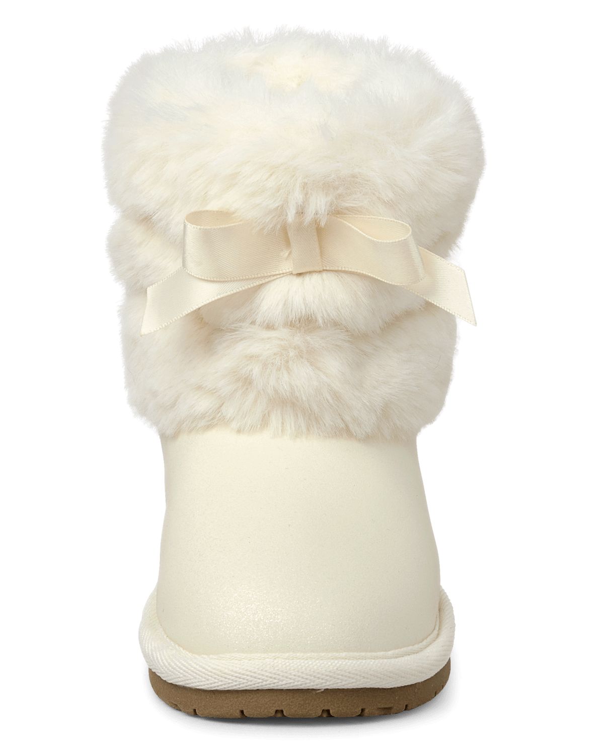 Ботинки Gymboree Faux Fur Ribbon Chalet - Little Essentials для девочек, цвет: Белый — фото 4