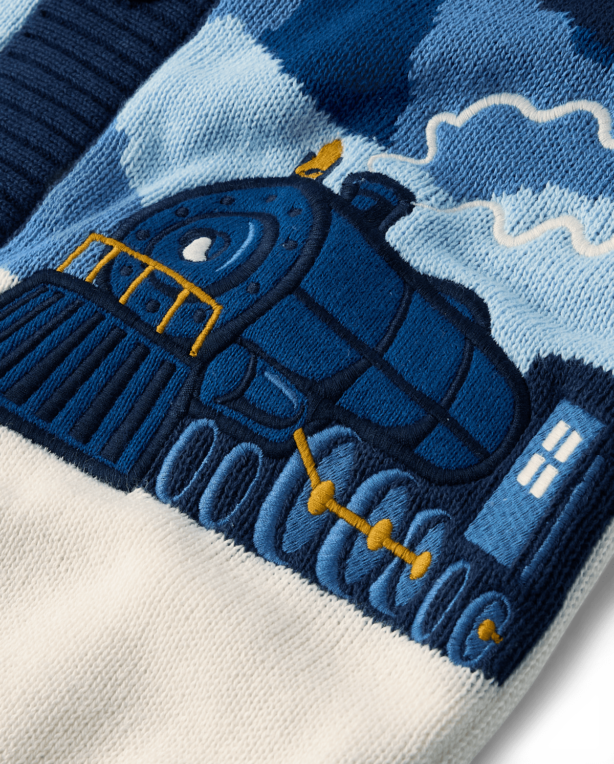 Кардиган Gymboree Embroidered Train Shawl - The Polar Express™ для мальчиков, цвет: Синий — фото 3