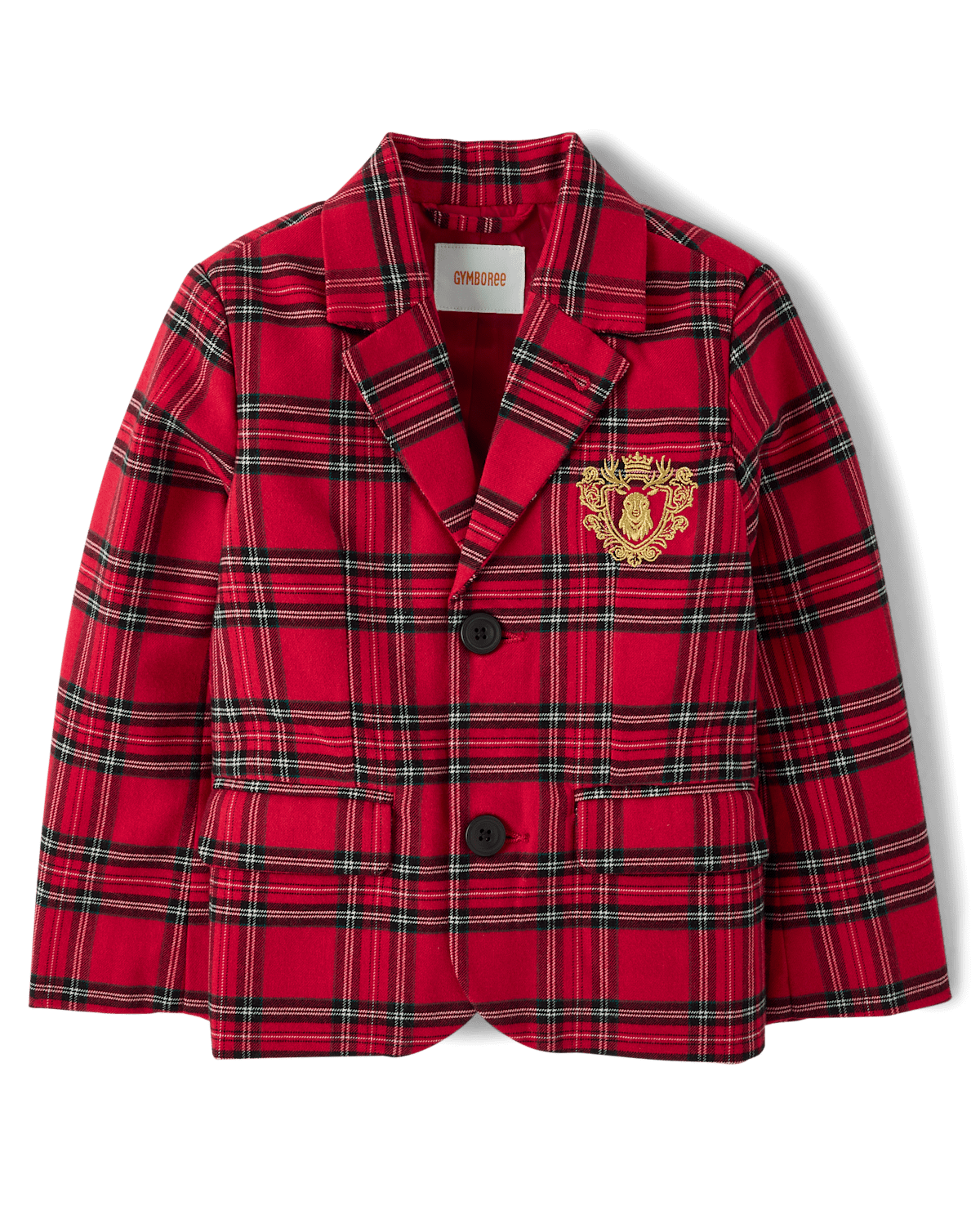 Пиджак Gymboree Embroidered Plaid Flannel Blazer - Tartan Remix для мальчиков, цвет: Красный — фото 1