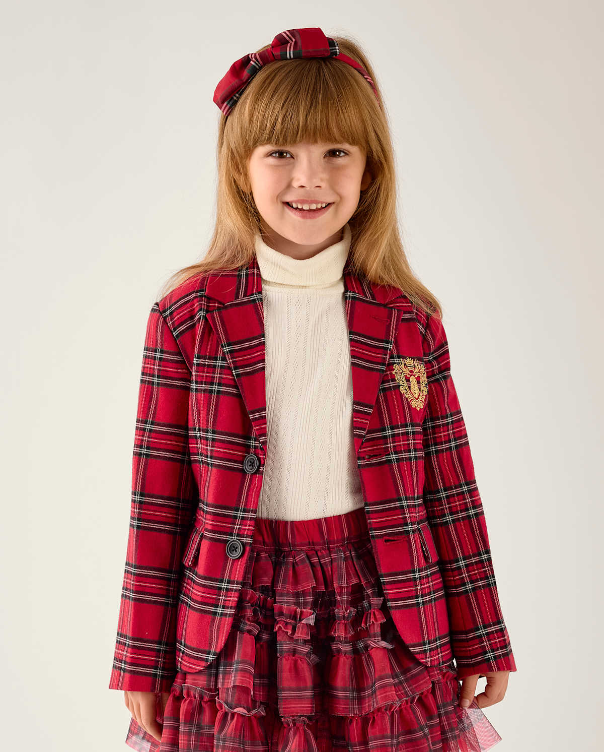 Пиджак Gymboree Embroidered Plaid Flannel Blazer - Tartan Remix для мальчиков, цвет: Красный — фото 3