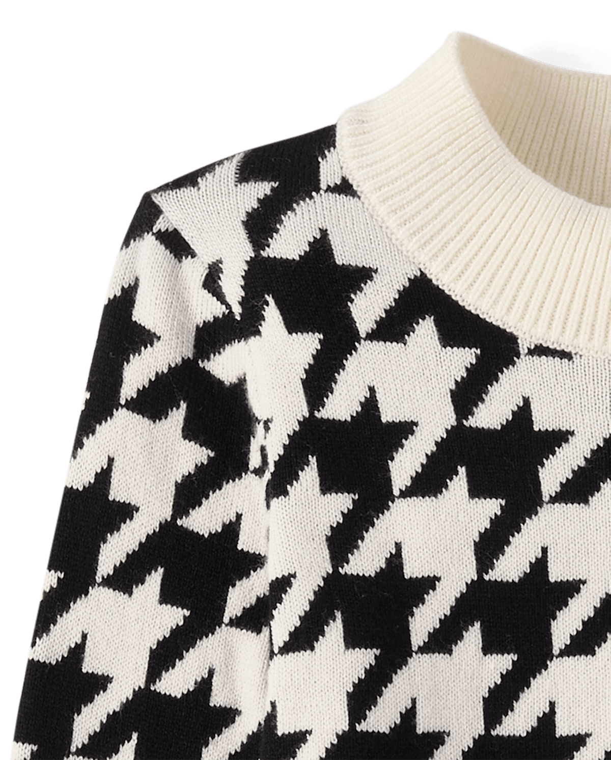 Свитер Gymboree Houndstooth Mock Neck - Aspen Lodge для девочек, цвет: Чёрный — фото 2