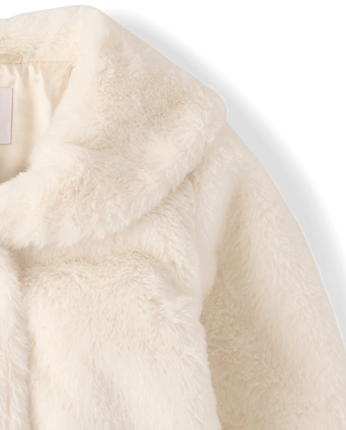 Куртка Gymboree Faux Fur Jacket - Tartan Remix для девочек, цвет: Кремовый — фото 3