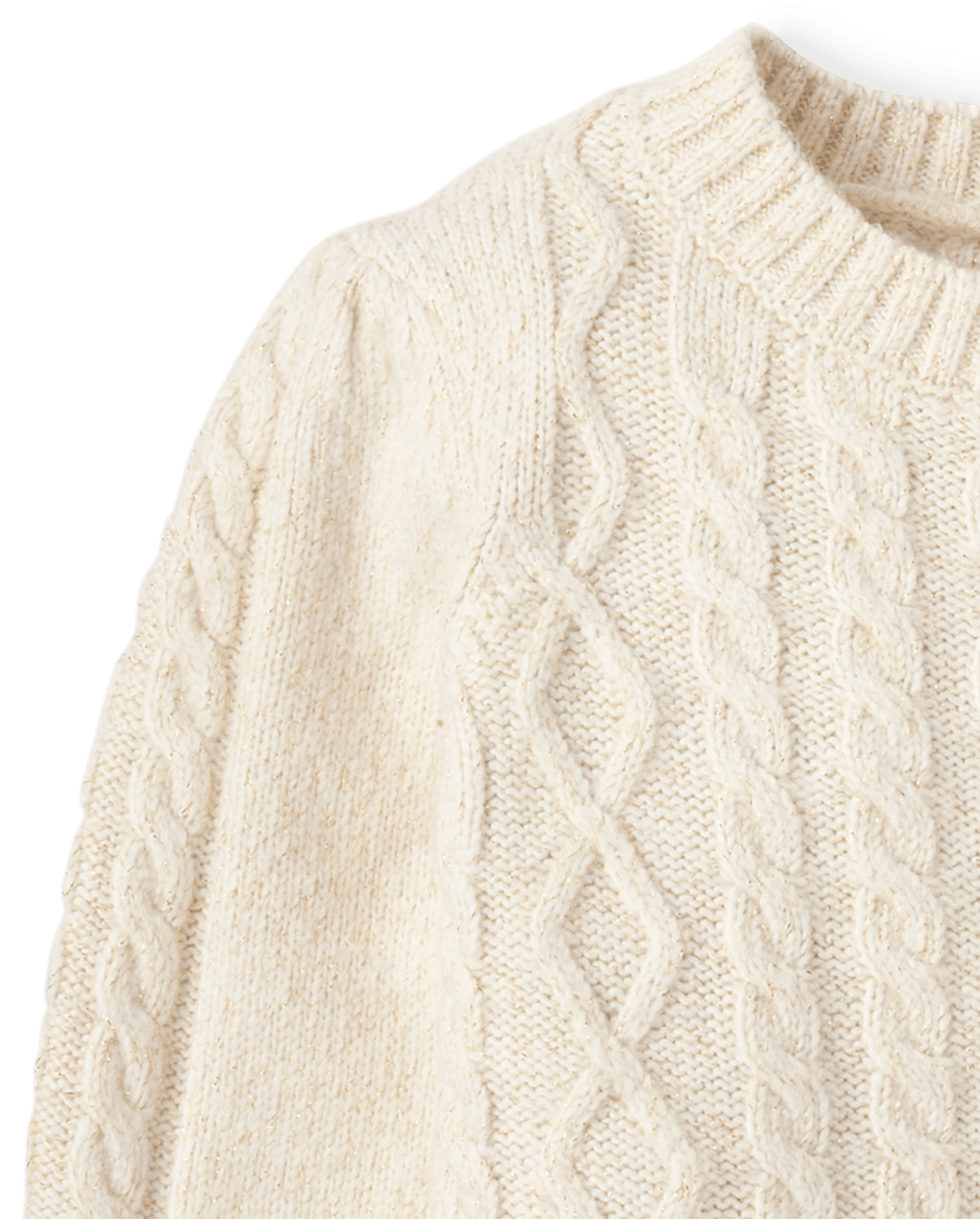 Свитер Gymboree Cable Knit Sweater - Little Essentials для девочек, цвет: Кремовый — фото 3