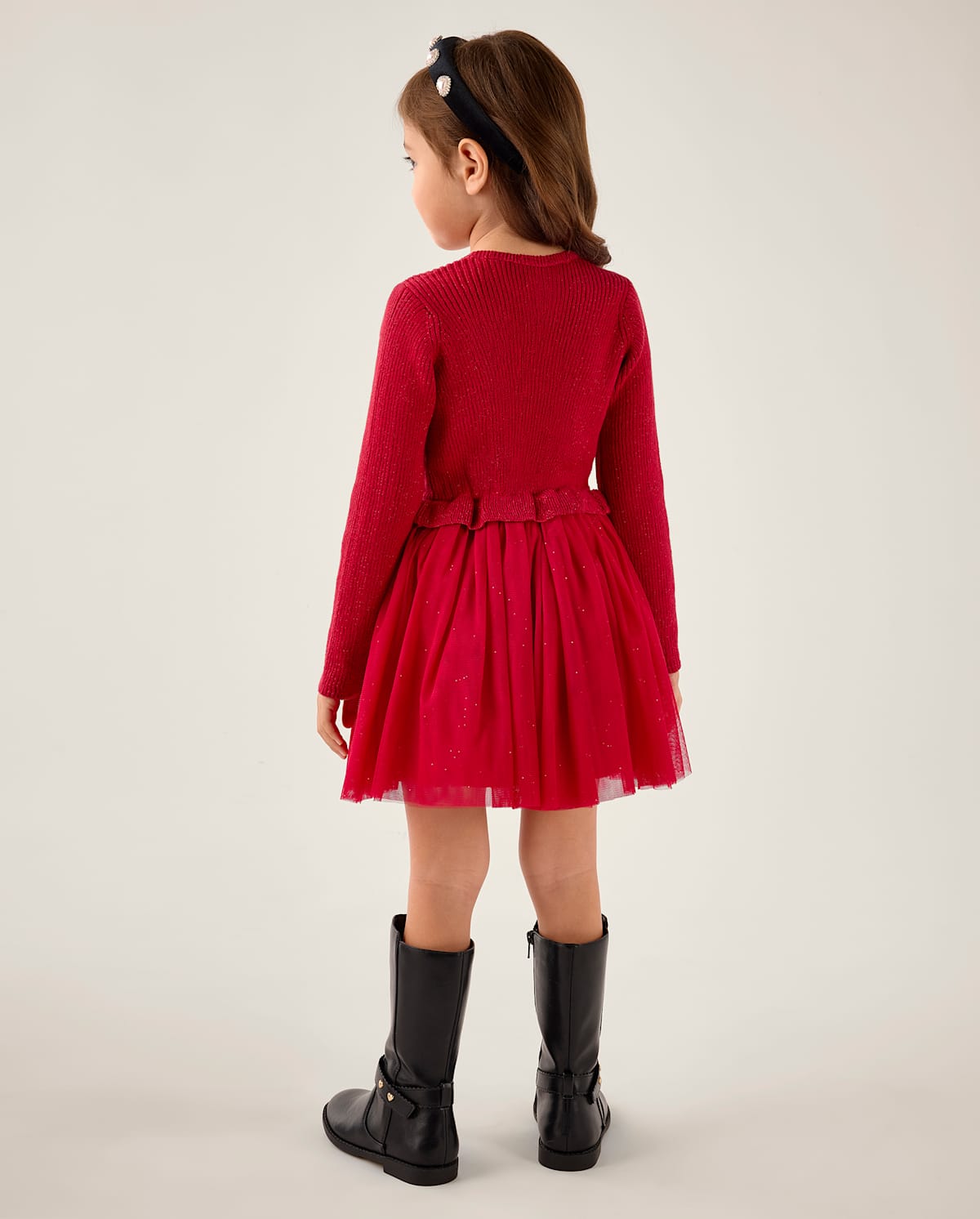 Платье Gymboree Glitter Ruffle Tutu - Little Essentials для девочек, цвет: Красный — фото 2