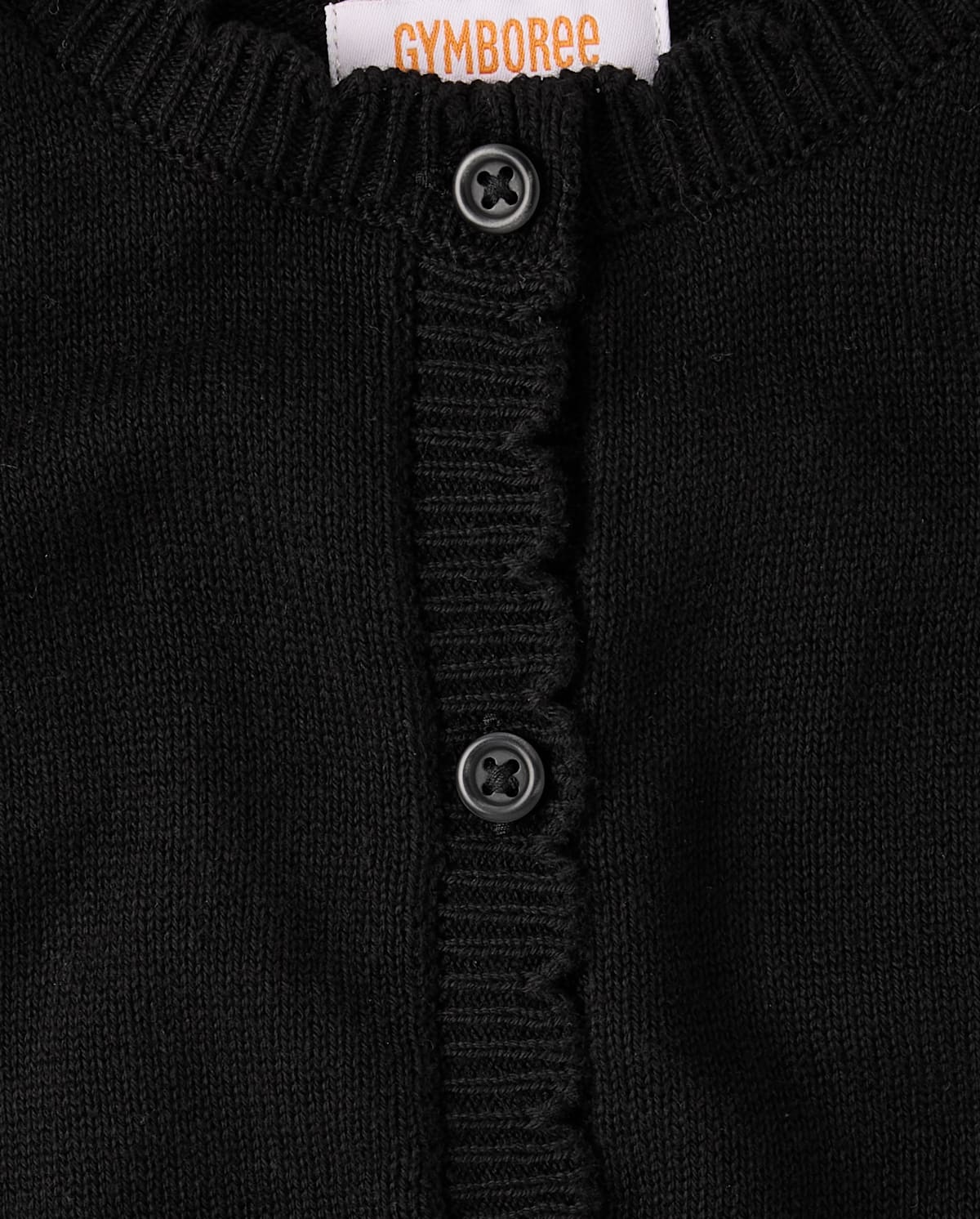 Кардиган Gymboree Scalloped Cardigan - Little Essentials для девочек, цвет: Чёрный — фото 1