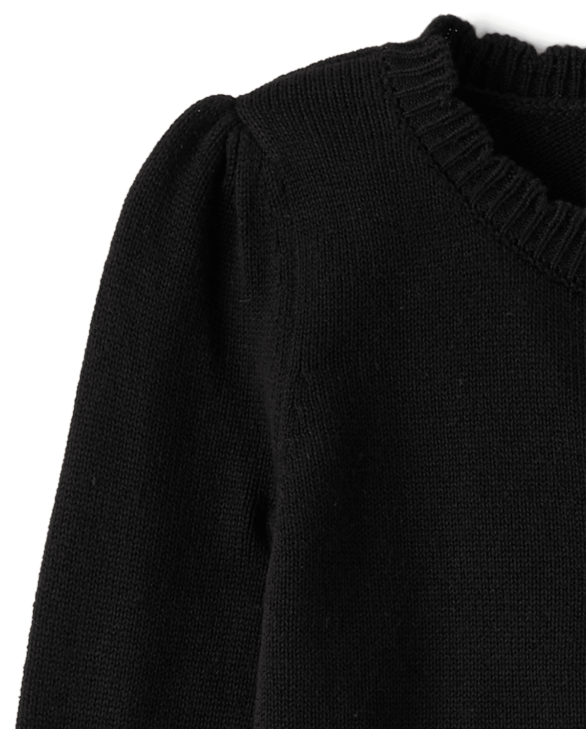 Кардиган Gymboree Scalloped Cardigan - Little Essentials для девочек, цвет: Чёрный — фото 2