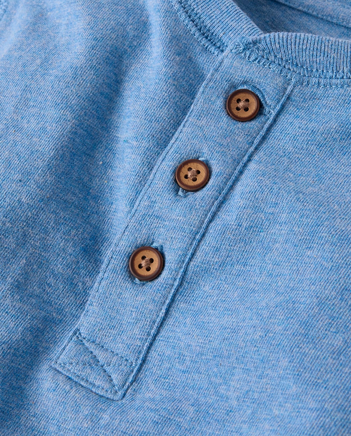 Топ Gymboree Marled Henley Top - Little Essentials для мальчиков, цвет: Синий — фото 1