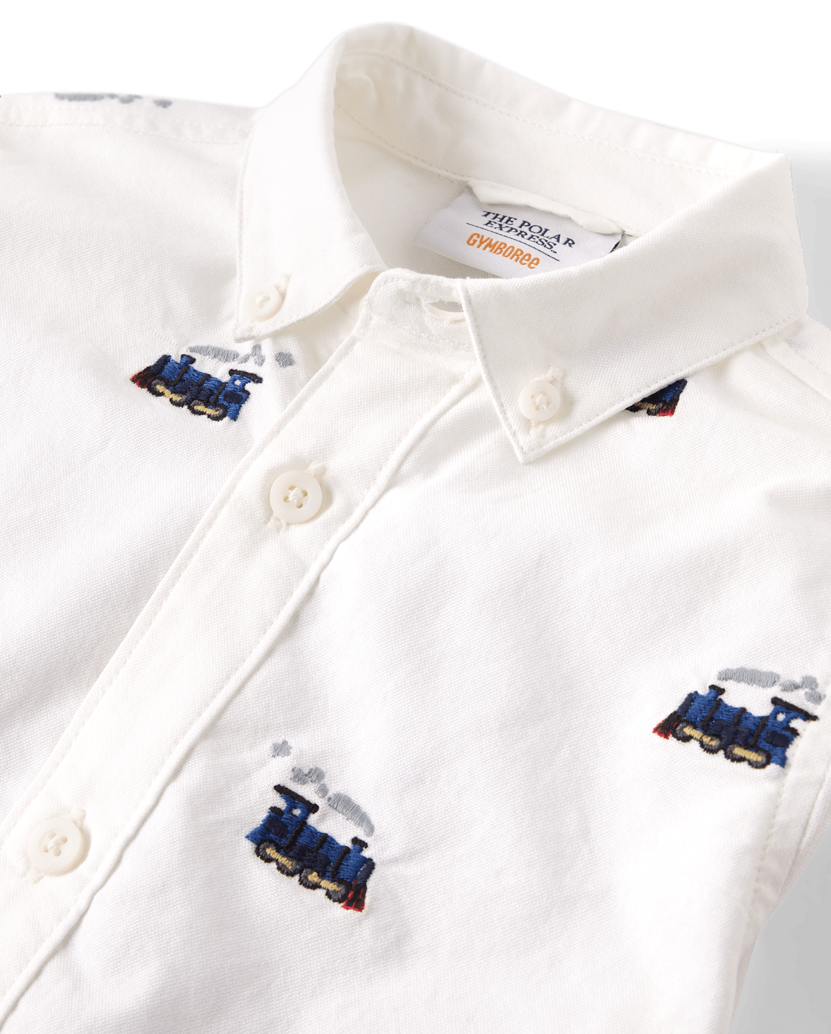 Рубашка Gymboree Embroidered Button Up - The Polar Express™ для мальчиков, цвет: Белый — фото 2