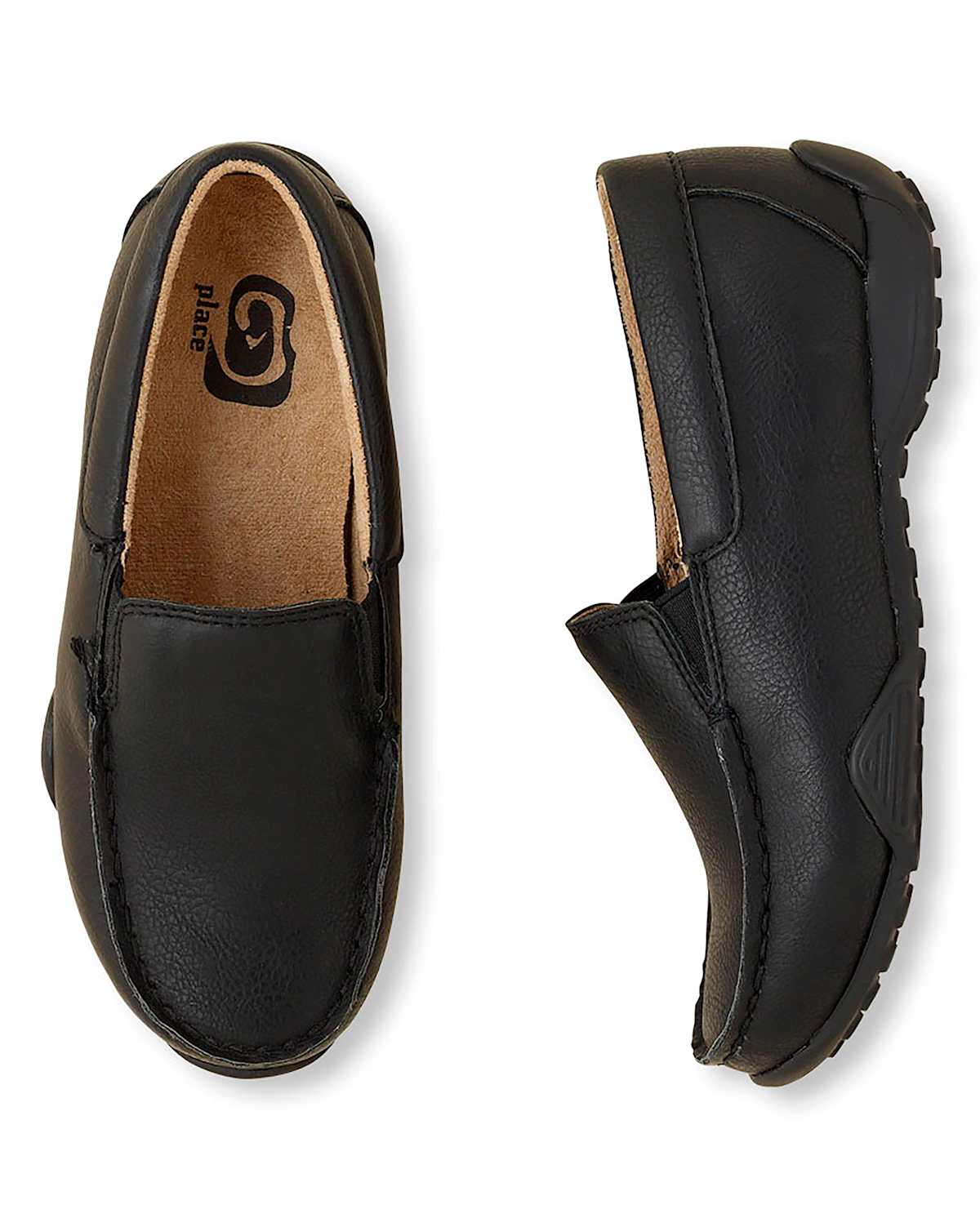 Туфли The Children's Place Slip On Dress Shoes для мальчиков, цвет: Чёрный — фото 1