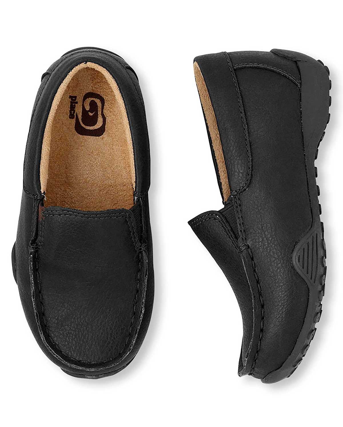 Туфли The Children's Place Slip On Dress Shoes для мальчиков-малышей, цвет: Чёрный — фото 1