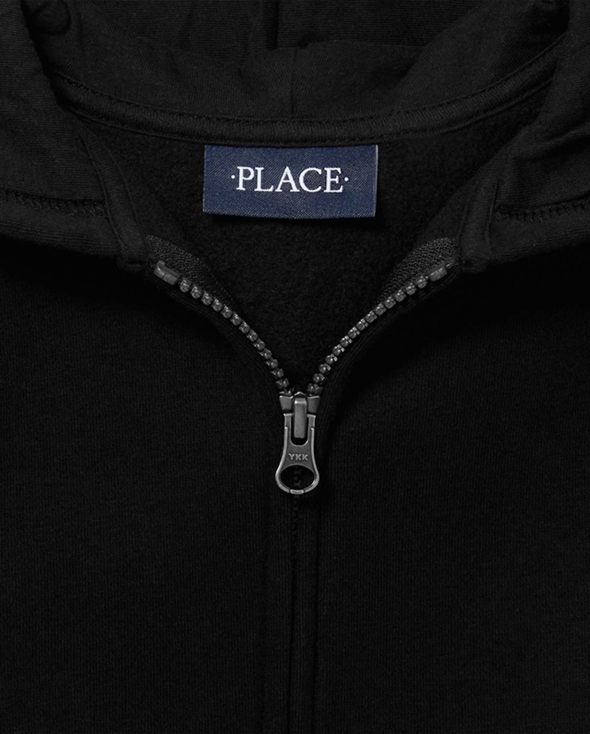 Худи The Children's Place Fleece Zip Up для мальчиков, цвет: Чёрный — фото 2