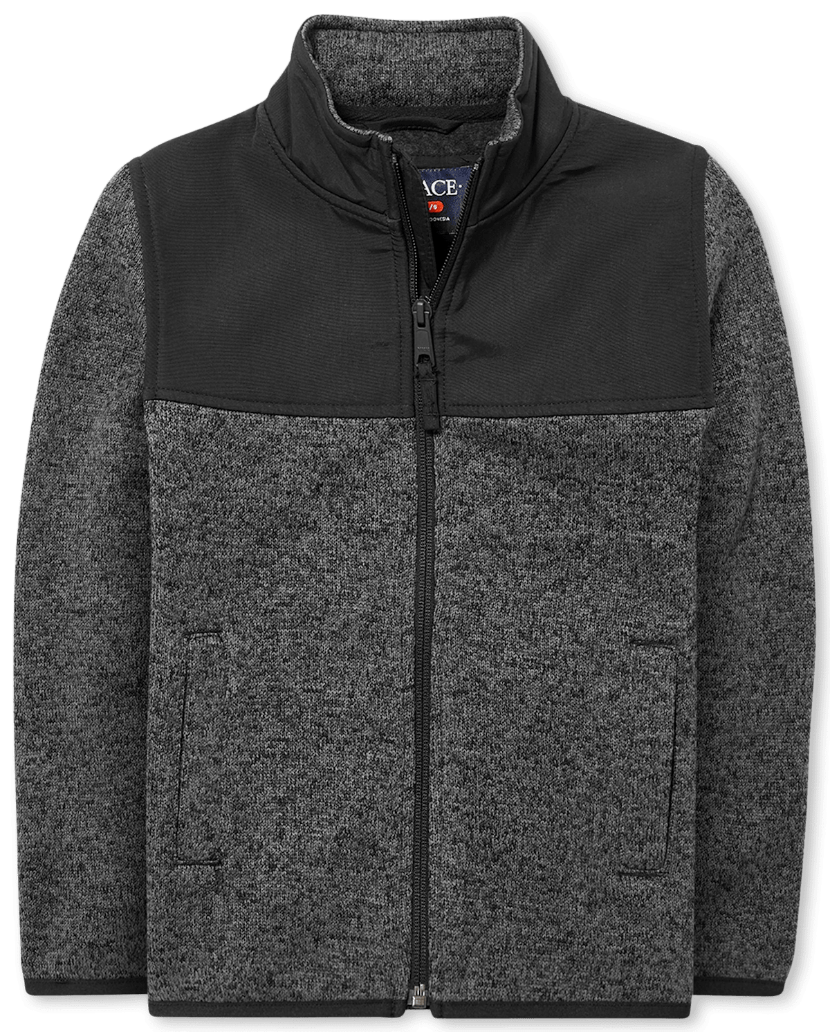 Куртка The Children's Place Sweater Fleece Trail Jacket для мальчиков, цвет: Чёрный — фото 1
