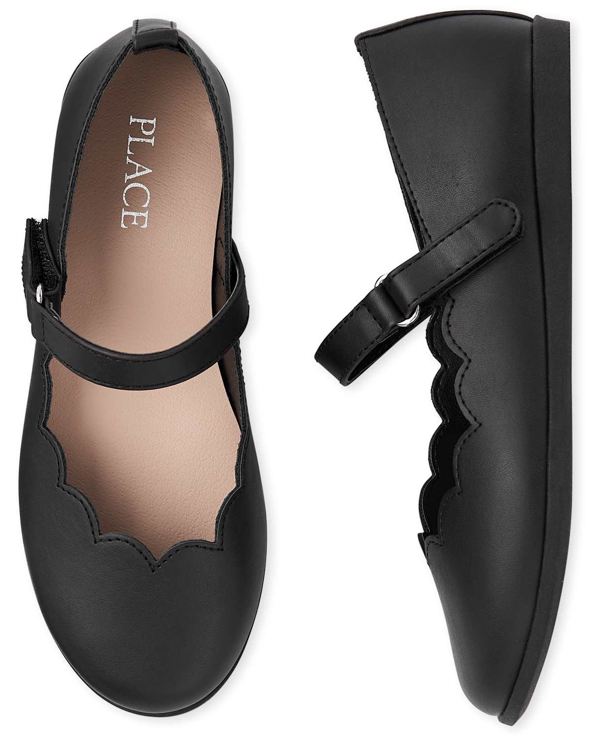 Балетки The Children's Place Comfort Flex Mary Jane для девочек, цвет: Чёрный — фото 1