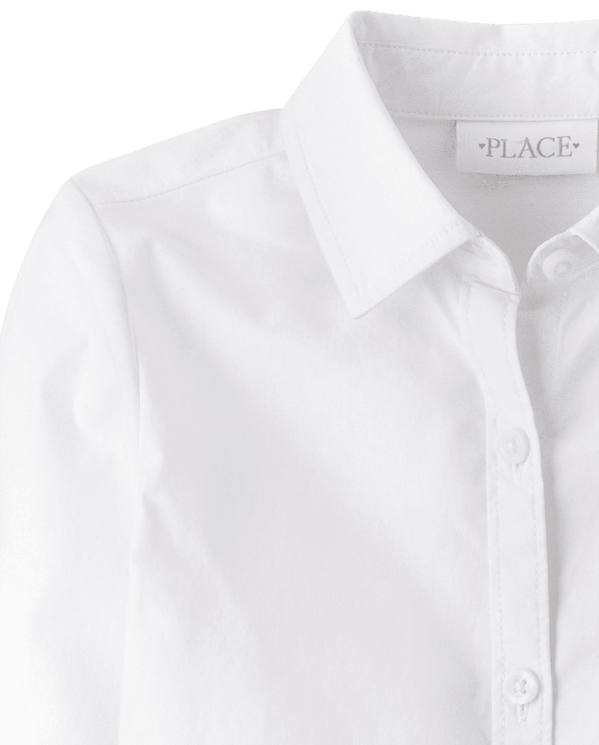 Рубашка The Children's Place Uniform Poplin Button Up для девочек, цвет: Белый — фото 2
