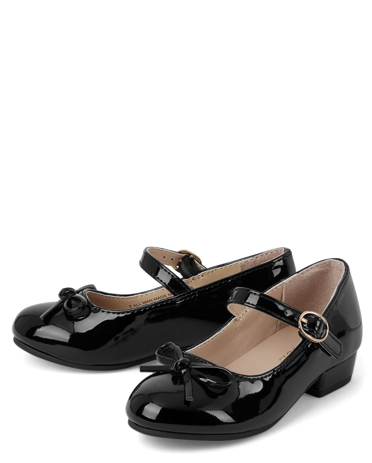 Туфли The Children's Place Bow Faux Patent Leather Low Heel для девочек-малышей, цвет: Чёрный