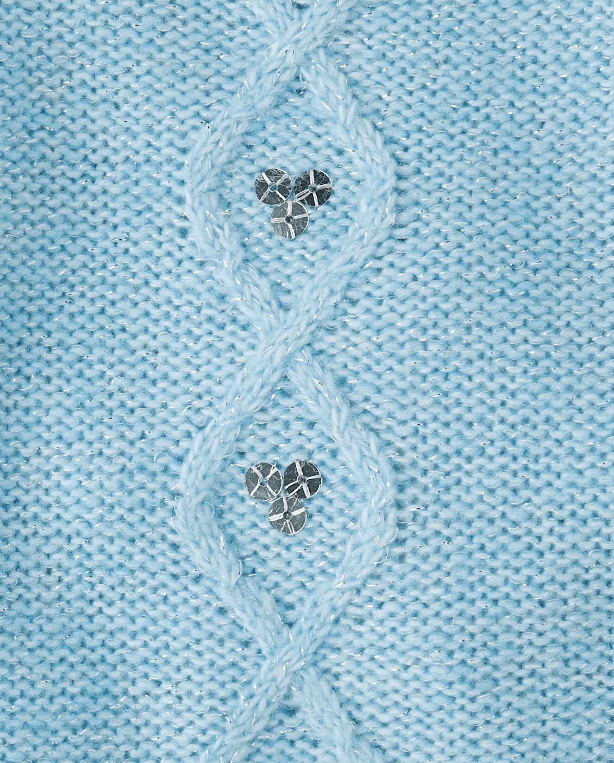 Свитер The Children's Place Sequin Cable Knit Super Soft для девочек-малышей, цвет: Синий — фото 2