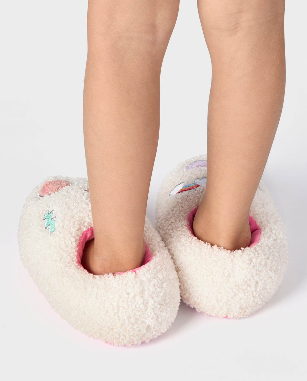 Тапочки The Children's Place Embroidered Icon для девочек-малышей, цвет: Серый — фото 1