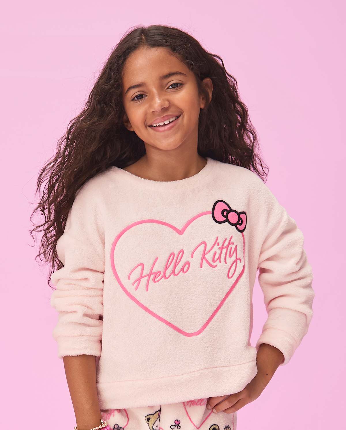 Пижама Hello Kitty® Heart для детей, флис — The Children's Place, цвет: Розовый — фото 3