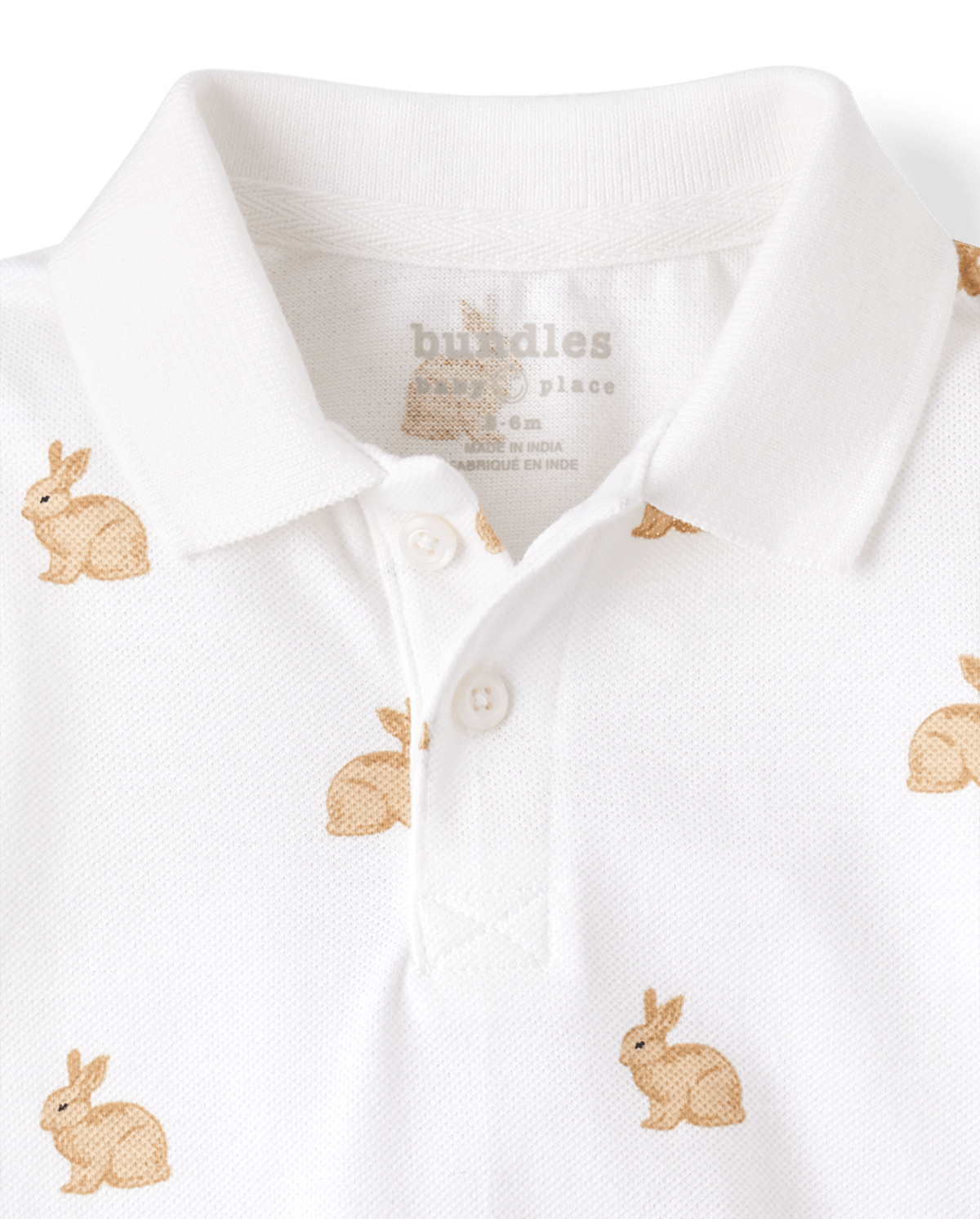 Комбинезон The Children's Place Bunny Polo для мальчиков-малышей, цвет: Белый