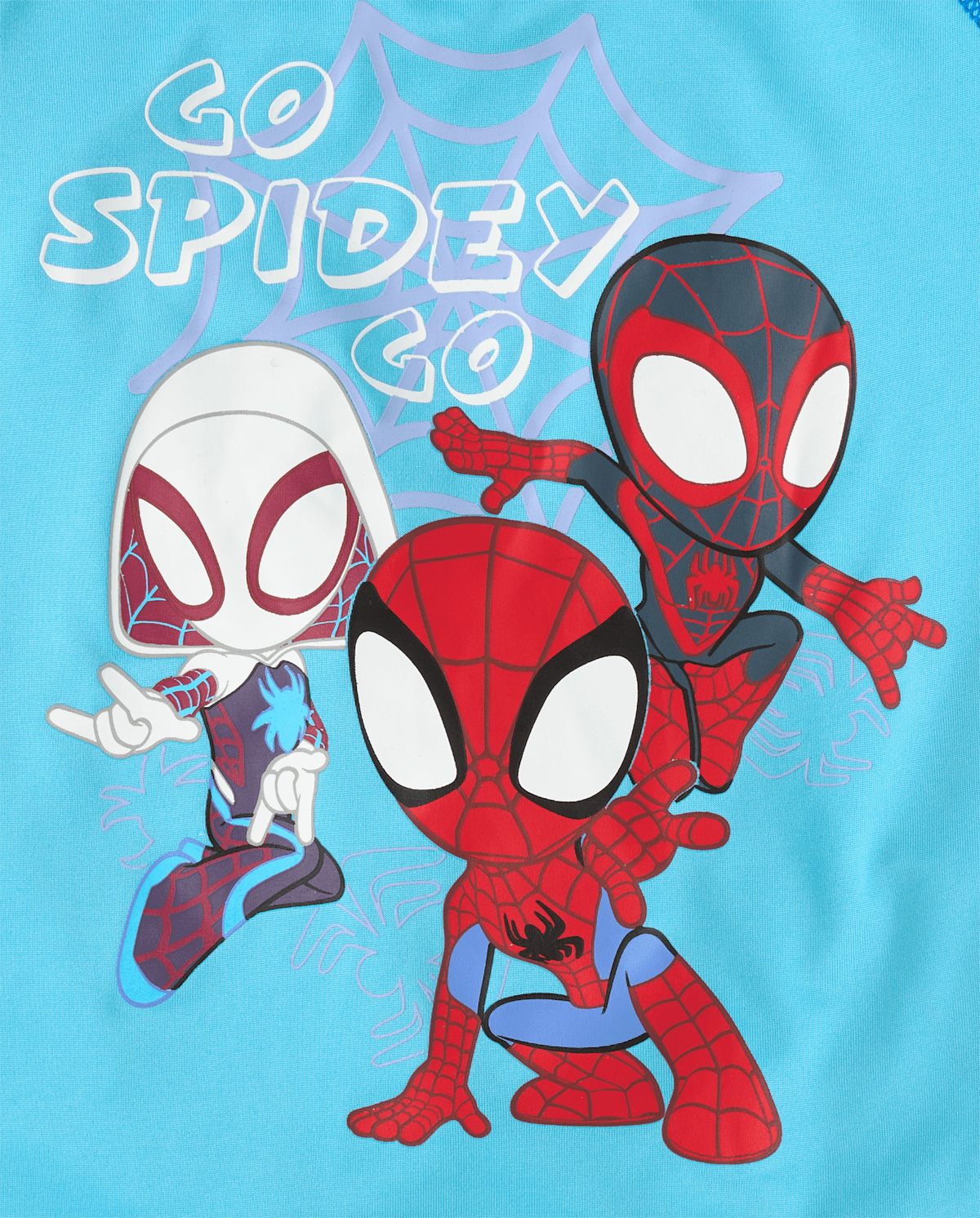 Рашгард Spidey™ для детей, 2 предмета — The Children's Place, цвет: Синий — фото 1