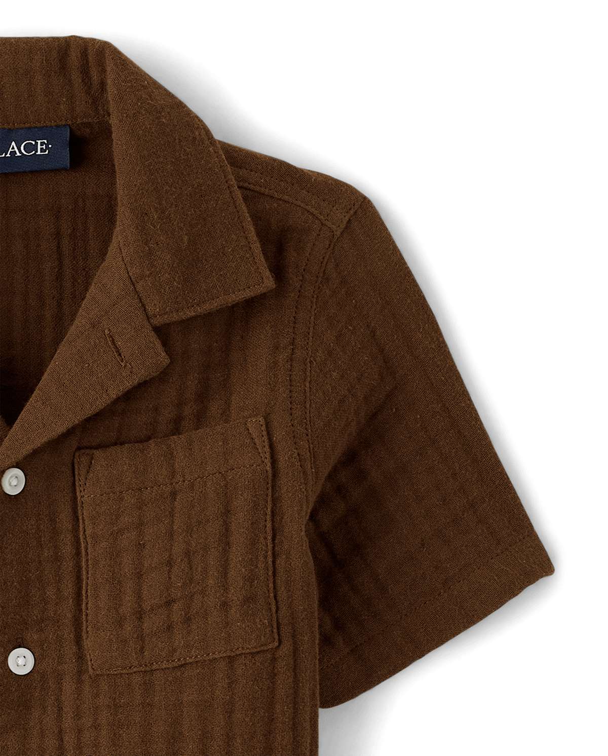 Рубашка The Children's Place Gauze Button Up для мальчиков, цвет: Коричневый — фото 4