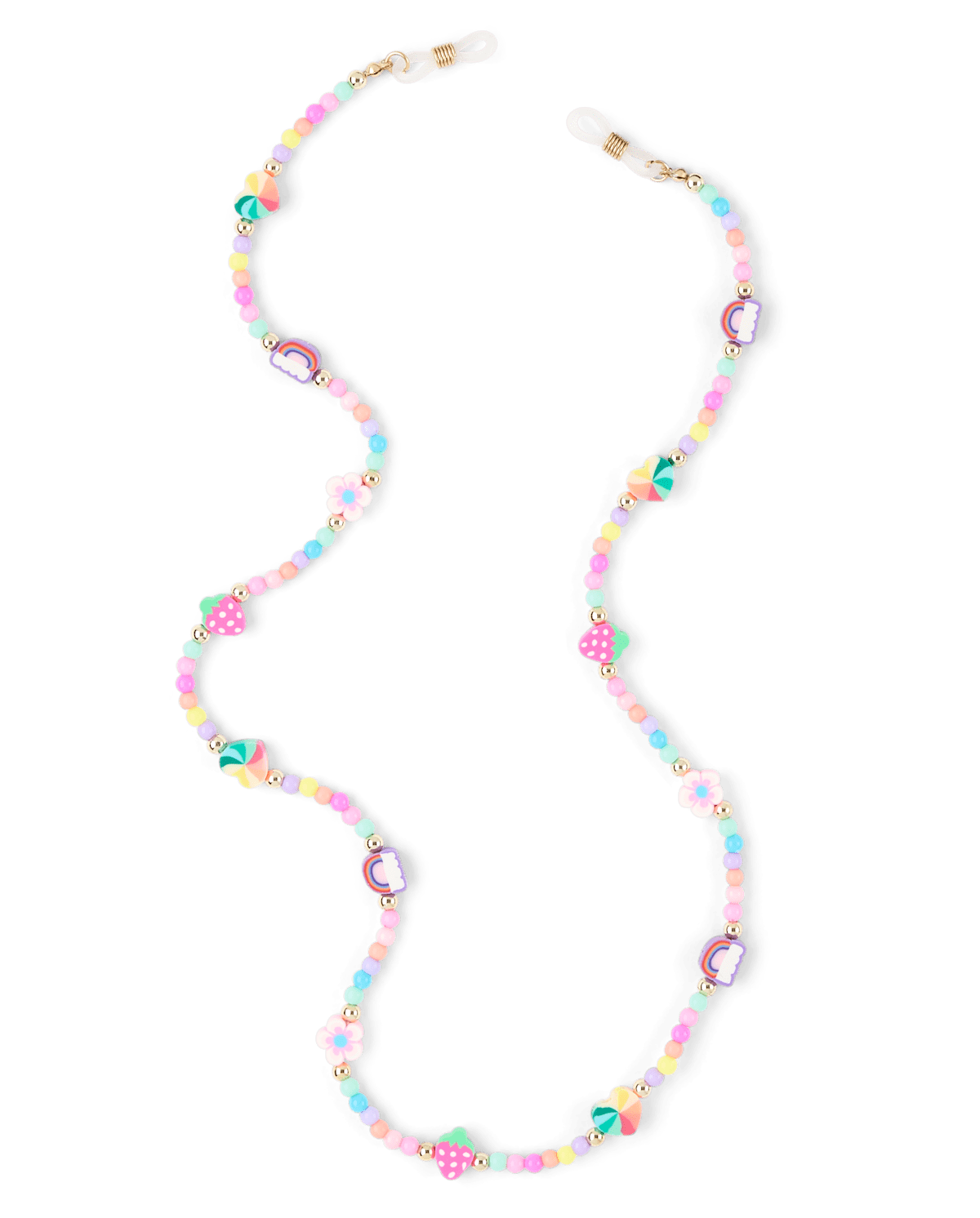 Солнцезащитные очки The Children's Place Happy Face Beaded Sunglasses Chain для девочек, цвет: Разноцветный — фото 2