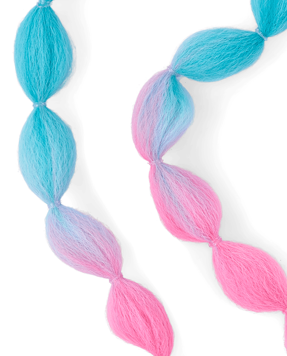 Аксессуары для волос The Children's Place Stitch™ Faux Hair Braid Extension Hair Tie 2-Pack для девочек, цвет: Разноцветный — фото 3