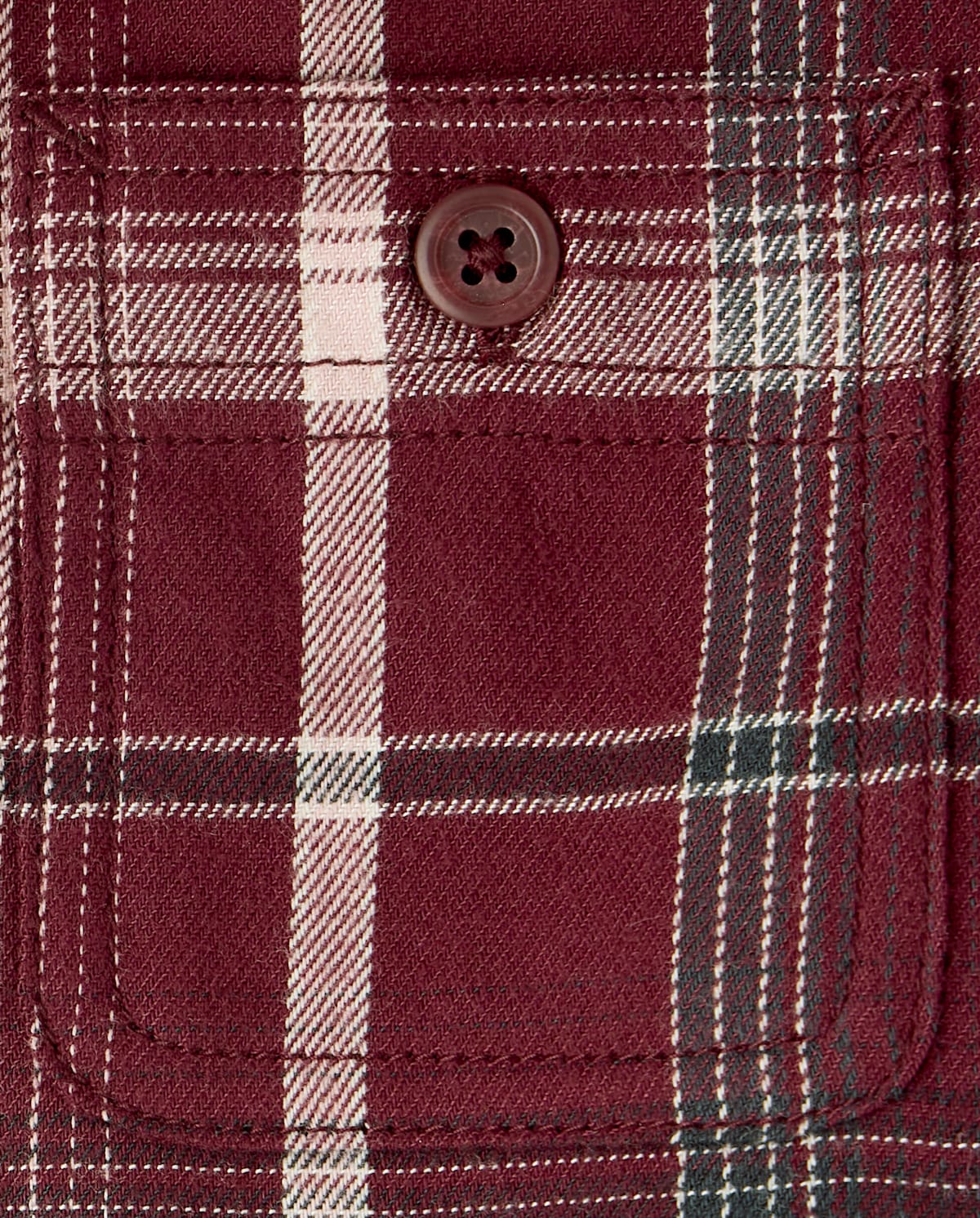 Рубашка The Children's Place Plaid Flannel Hooded Button Up для мальчиков, цвет: Бордовый — фото 2