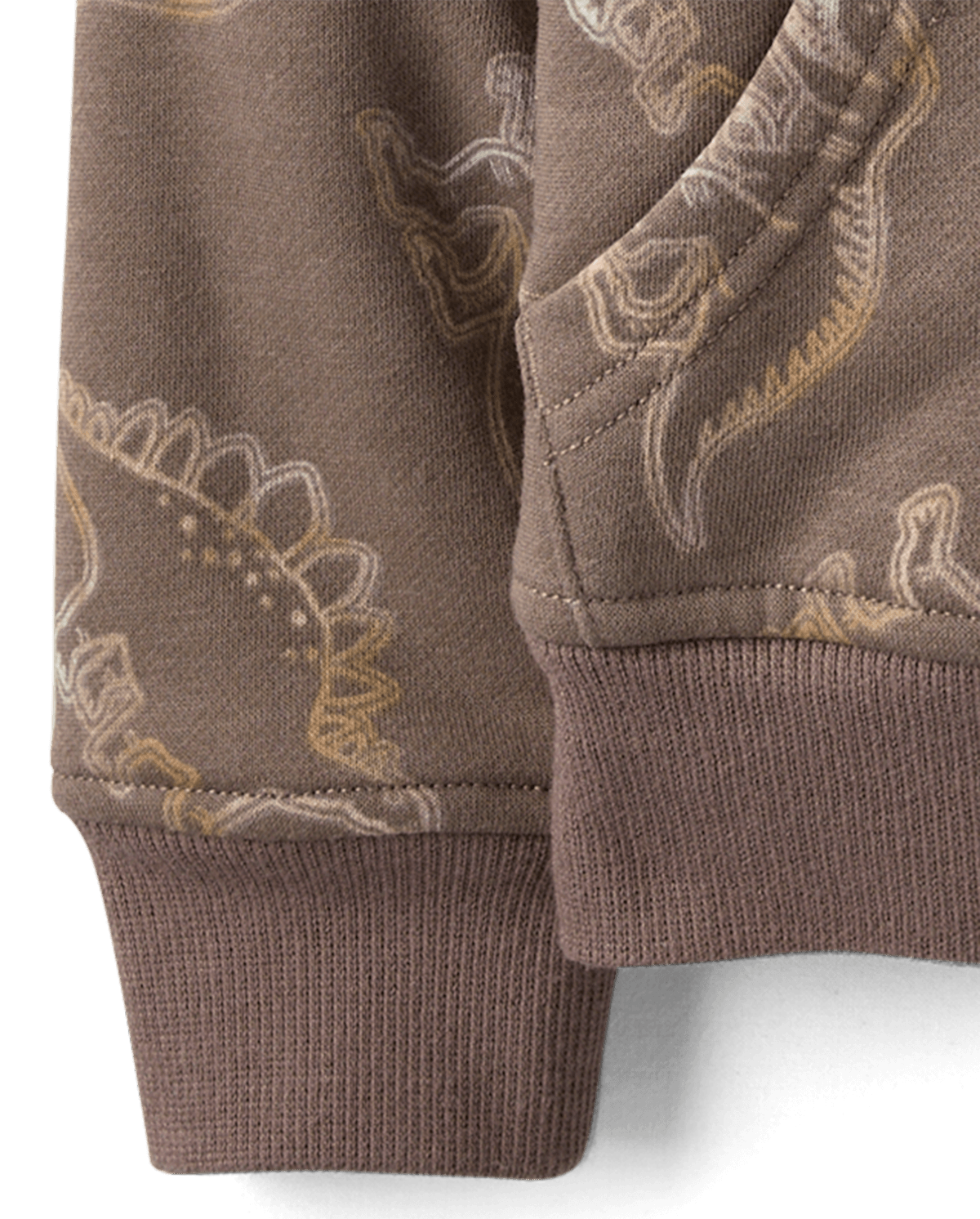 Худи The Children's Place Print Premium Fleece Sherpa Lined Zip Up для мальчиков-малышей, цвет: Коричневый — фото 4