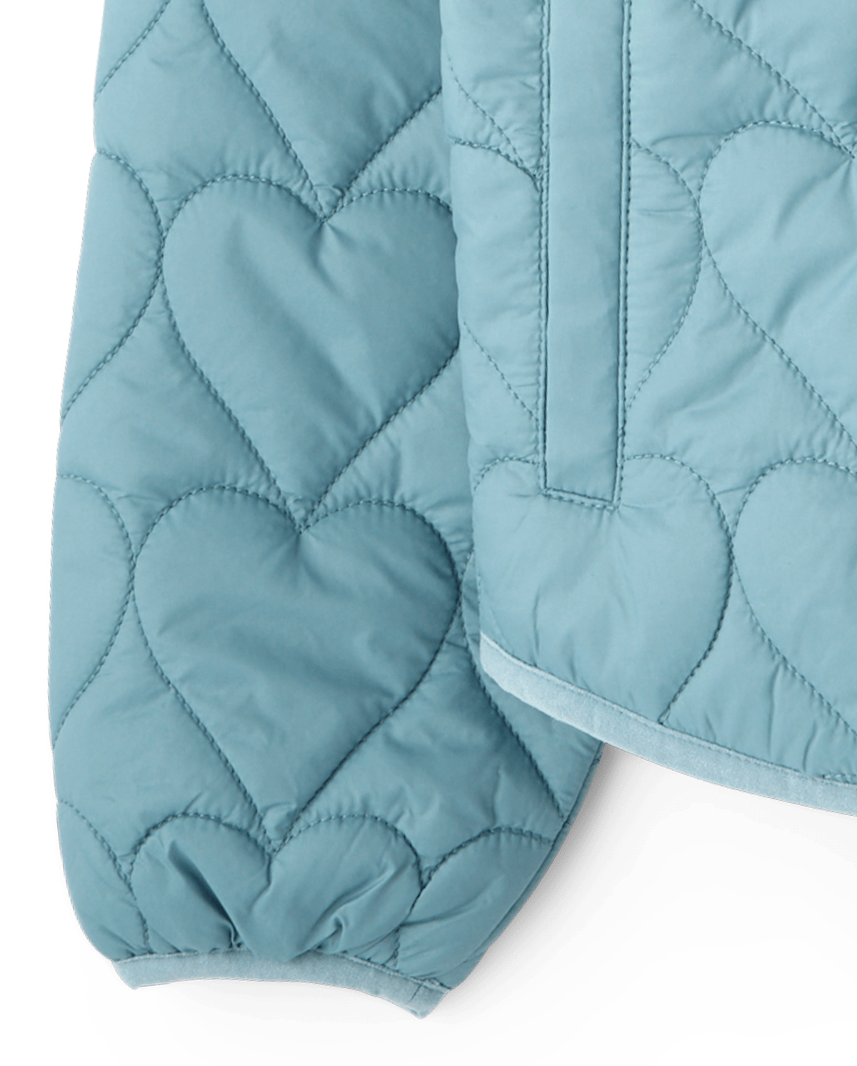 Куртка The Children's Place Heart Quilted Packable Puffer для девочек, цвет: Синий — фото 4