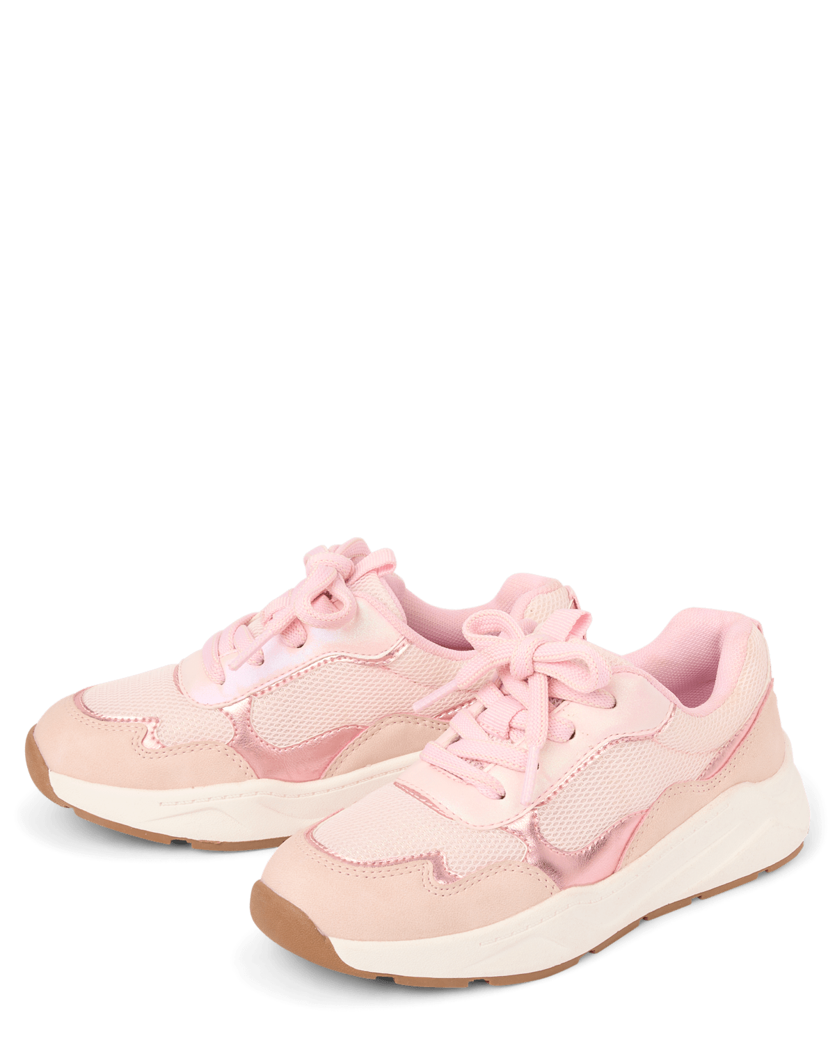 Кроссовки The Children's Place Metallic Colorblock Running для девочек, цвет: Розовый — фото 1