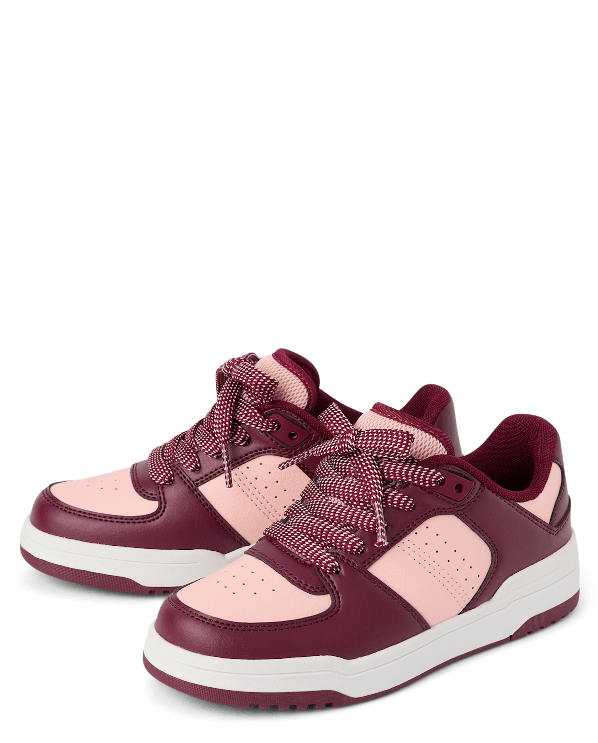 Кроссовки The Children's Place Colorblock Low Top Sneakers для девочек, цвет: Бордовый — фото 1