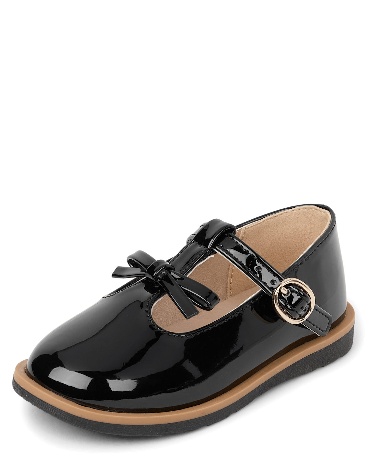 Балетки The Children's Place Bow T-Strap Mary Jane для девочек-малышей, цвет: Чёрный — фото 1
