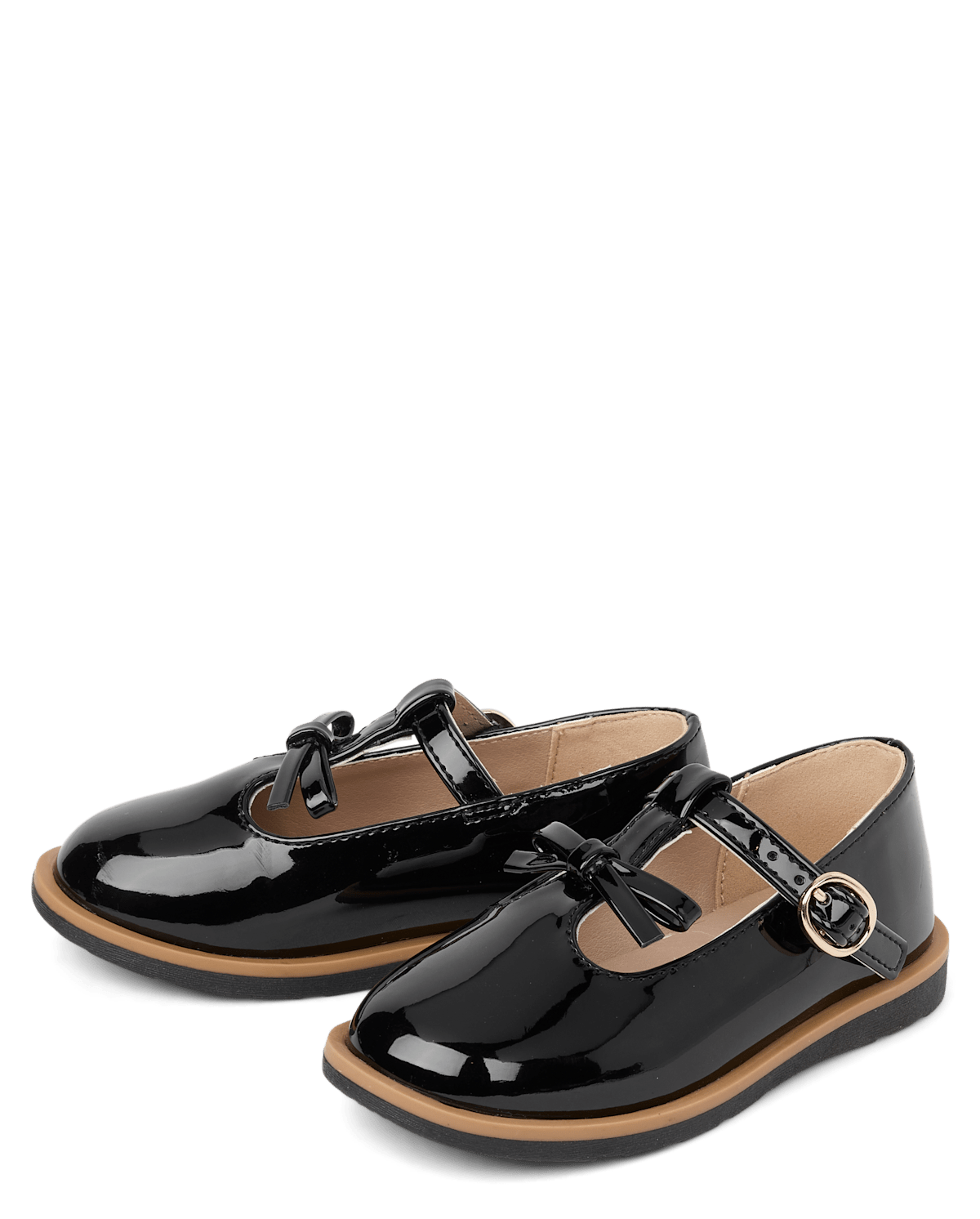 Балетки The Children's Place Bow T-Strap Mary Jane для девочек-малышей, цвет: Чёрный — фото 2