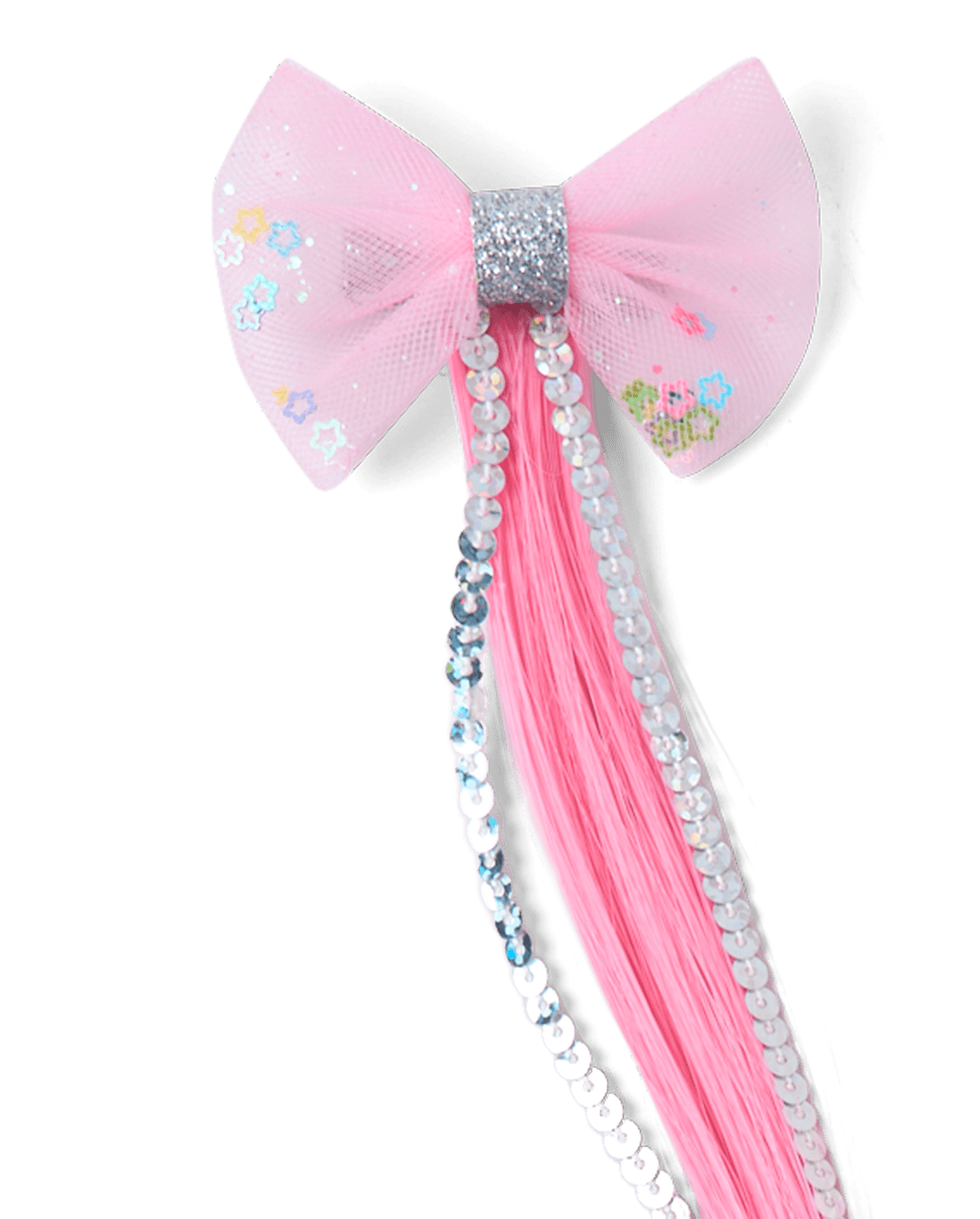 Аксессуары для волос The Children's Place Bow Hair Extension Hair Clip 2-Pack для девочек, цвет: Разноцветный — фото 1