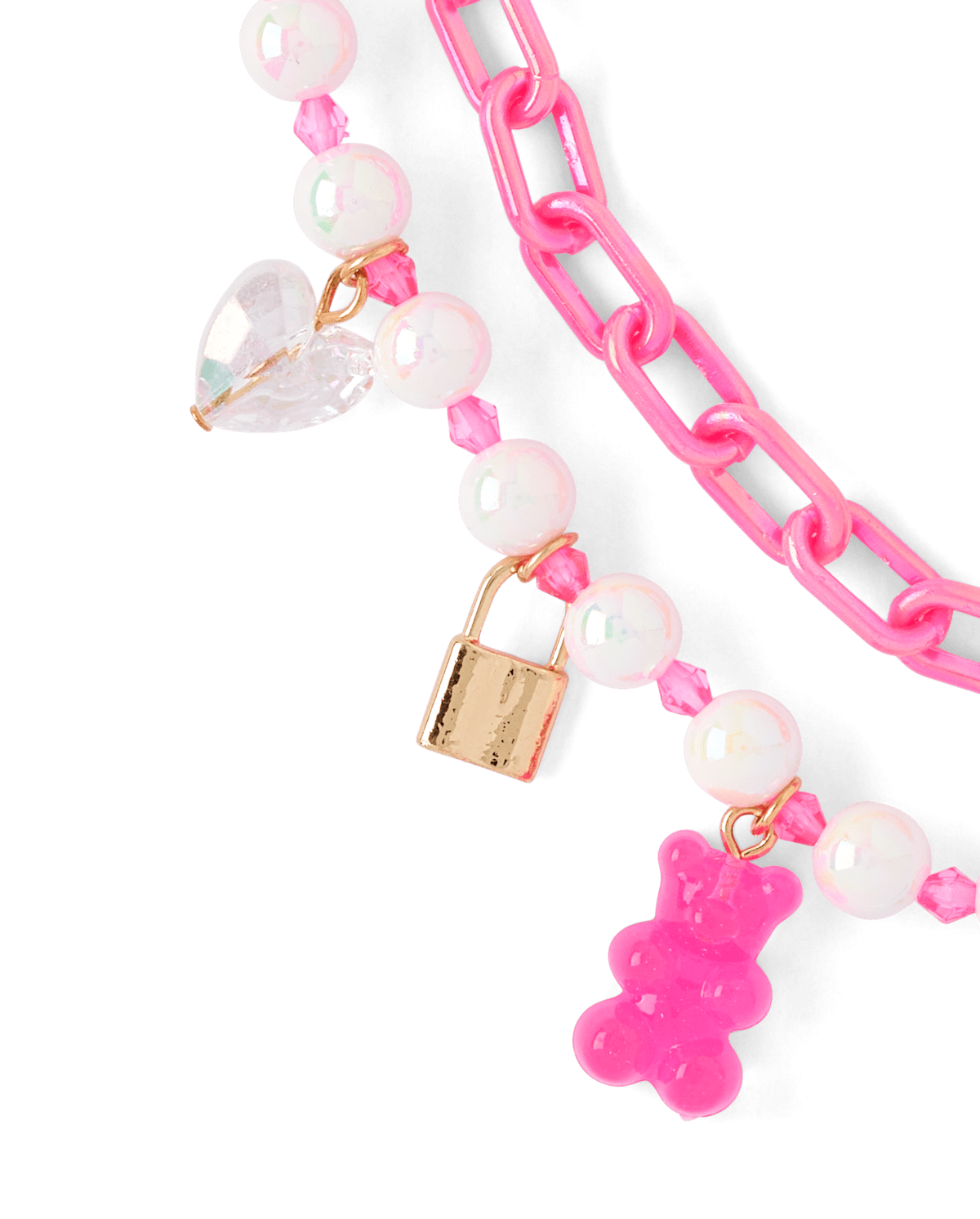 Колье The Children's Place Chain Charm 2-Pack для девочек, цвет: Разноцветный — фото 1