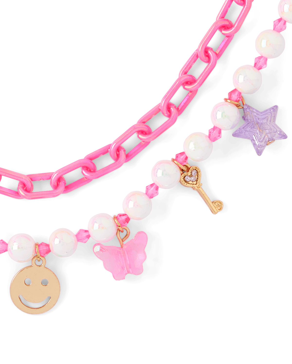 Колье The Children's Place Chain Charm 2-Pack для девочек, цвет: Разноцветный — фото 2