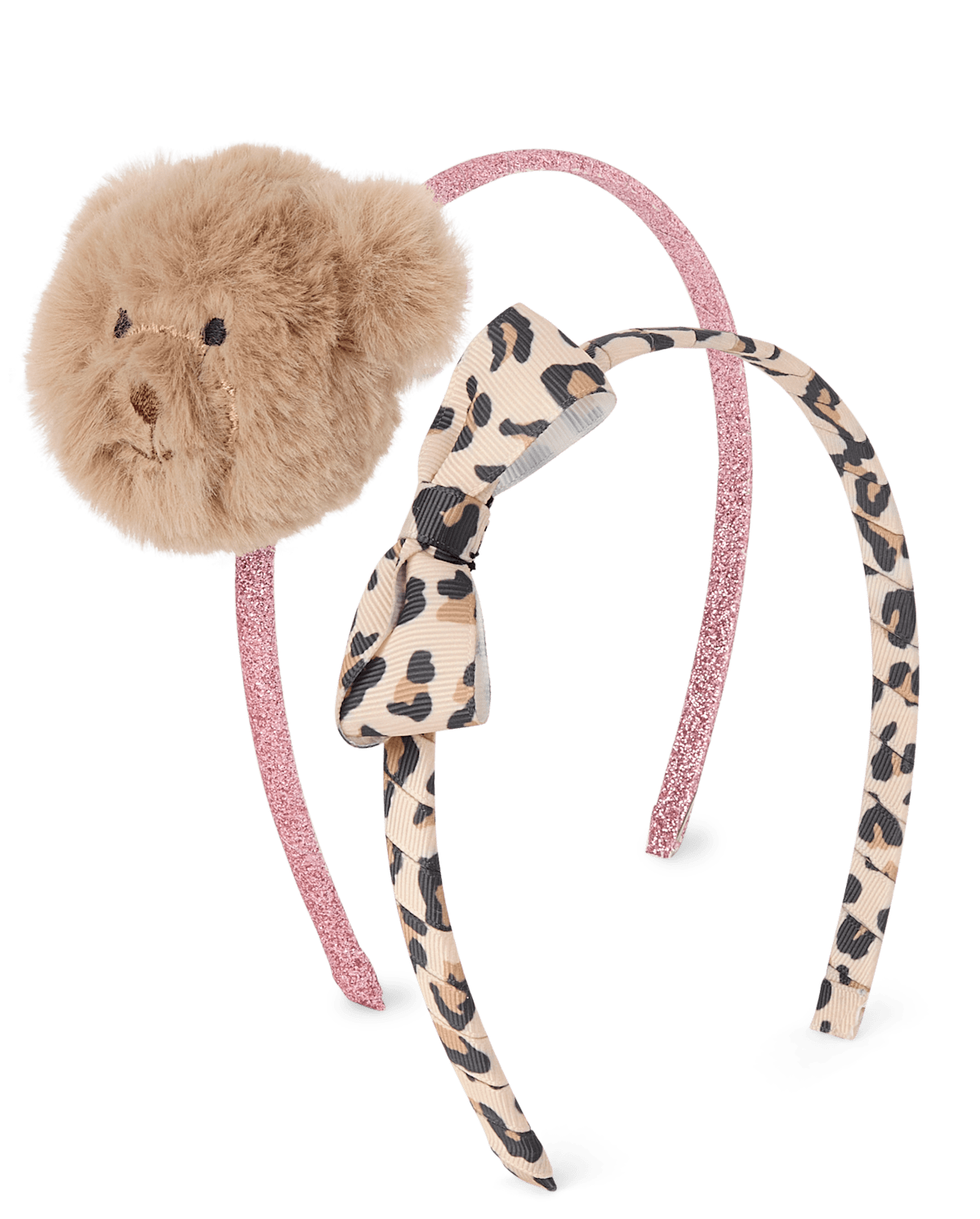 Аксессуары для волос The Children's Place Plush Bear Headband 2-Pack для девочек-малышей, цвет: Разноцветный