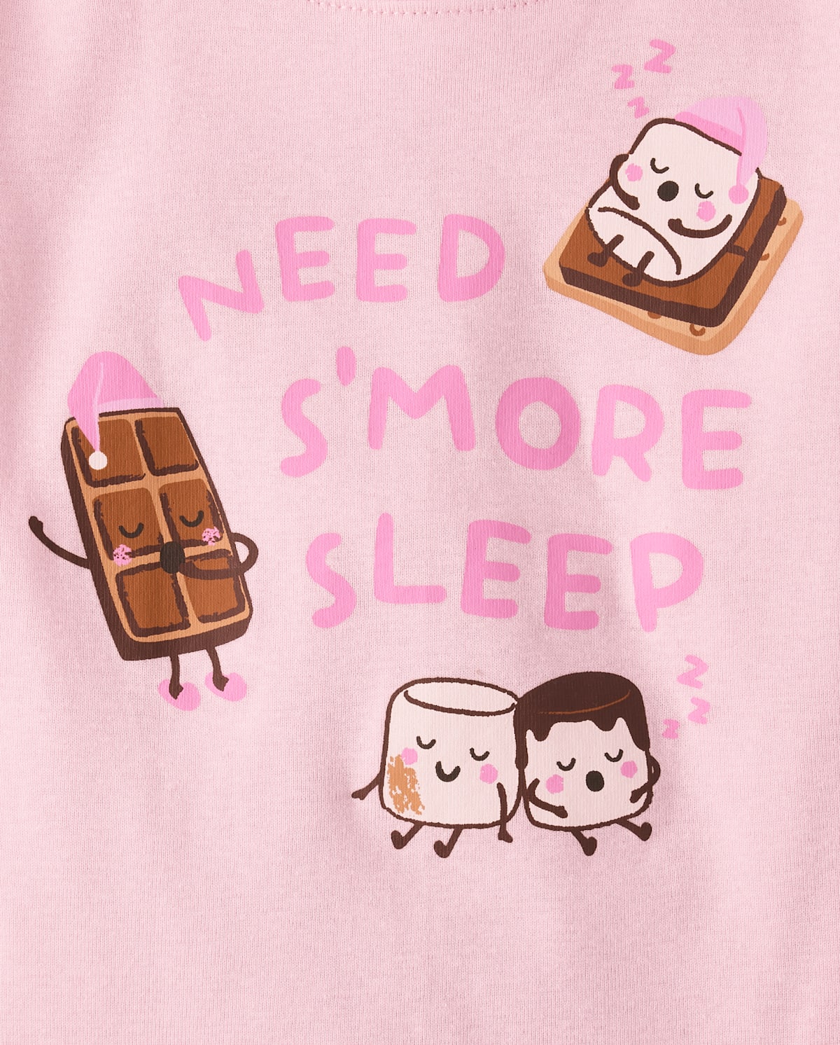 Пижама S'mores для девочек, хлопок — The Children's Place, цвет: Розовый — фото 2