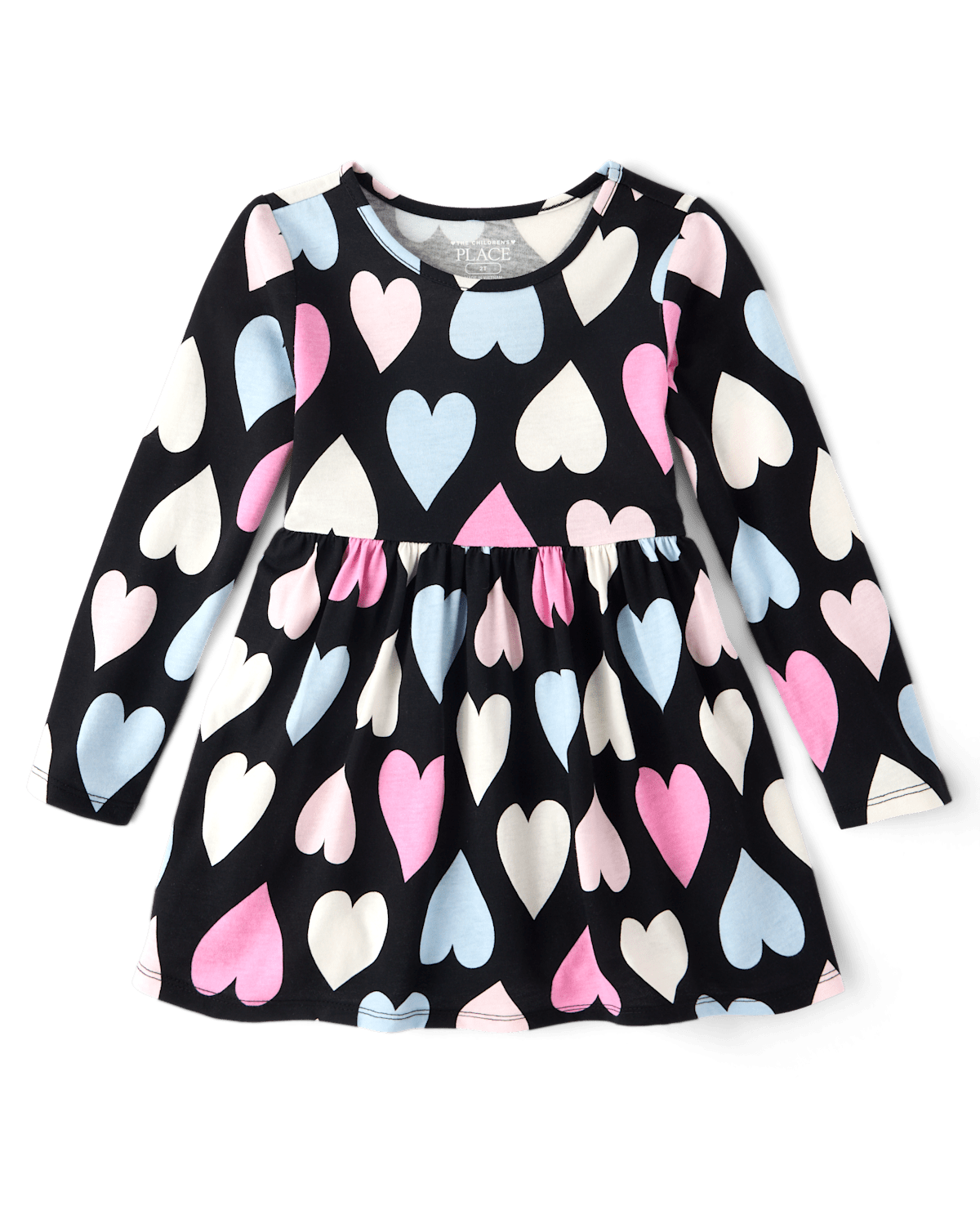 Платье The Children's Place Print Everyday для девочек-малышей, цвет: Чёрный — фото 1