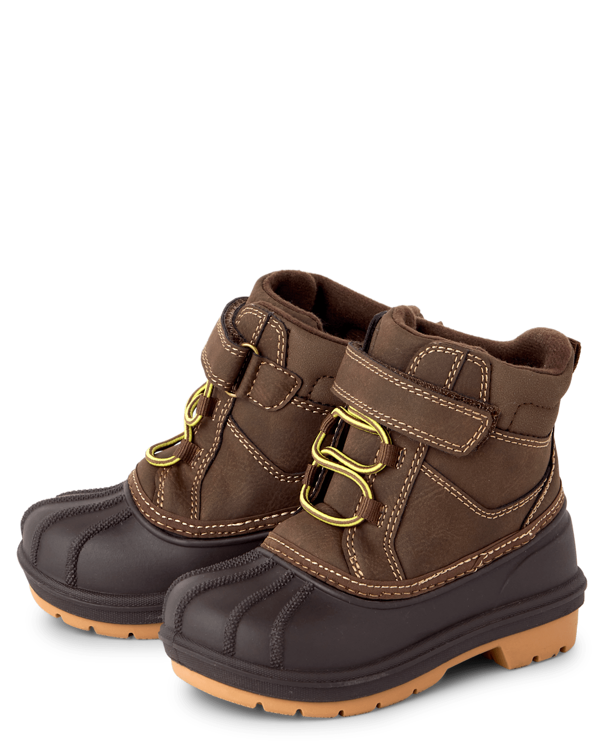 Ботинки The Children's Place Colorblock Lace Up All Weather для мальчиков-малышей, цвет: Коричневый — фото 1