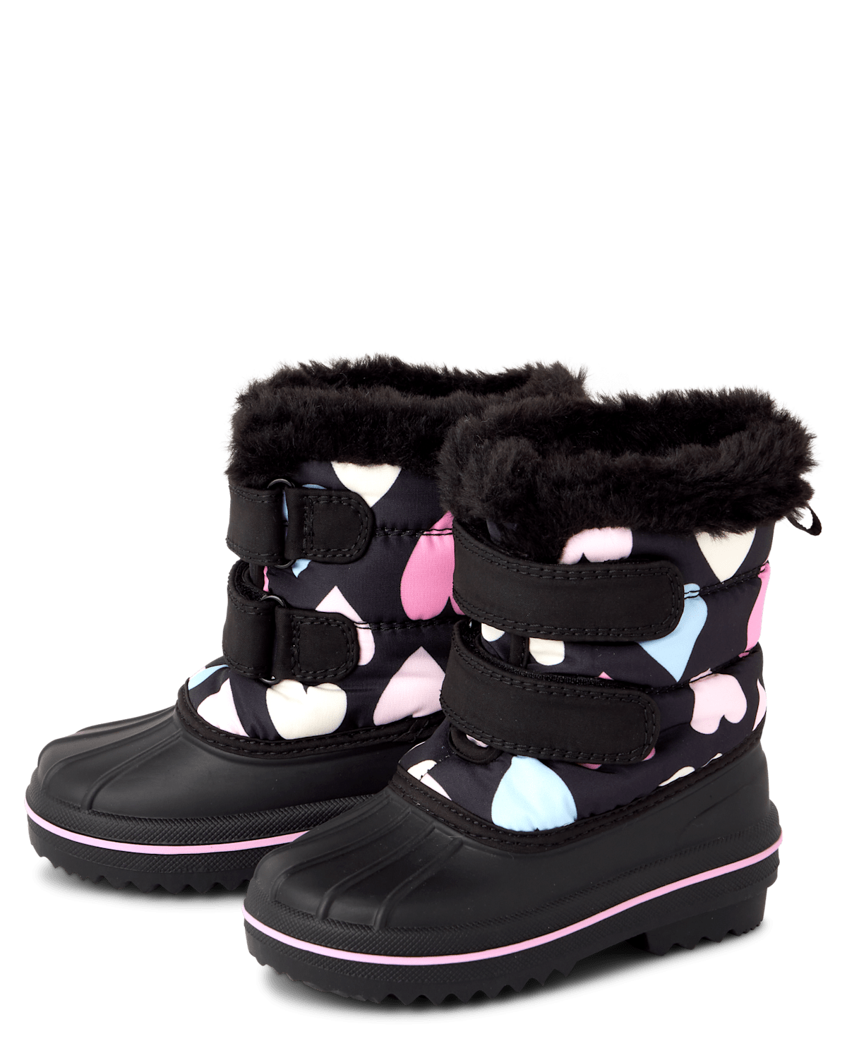 Ботинки The Children's Place Faux Fur Lined All Weather для девочек-малышей, цвет: Чёрный